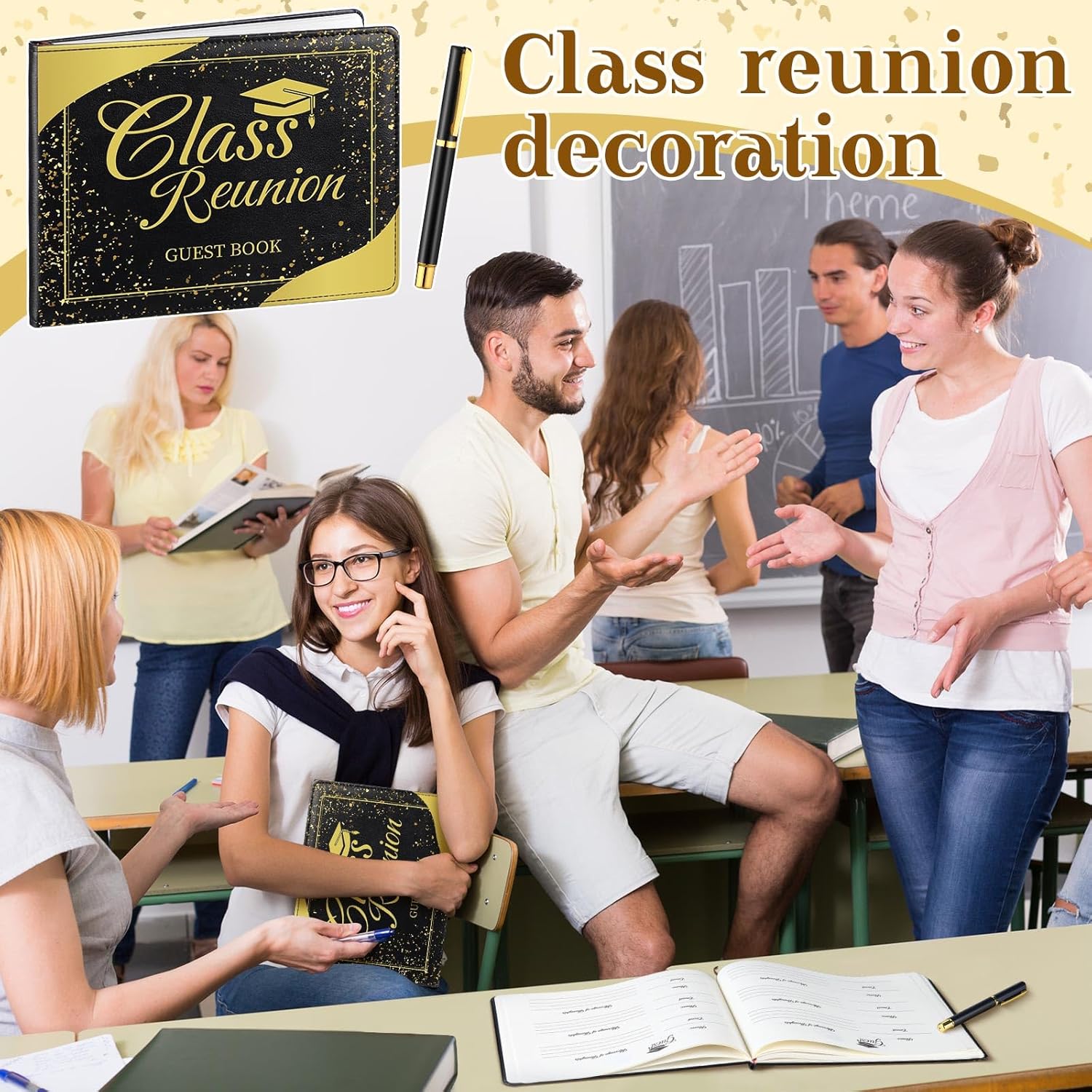 Patelai Class Reunion Guest Book with Pen