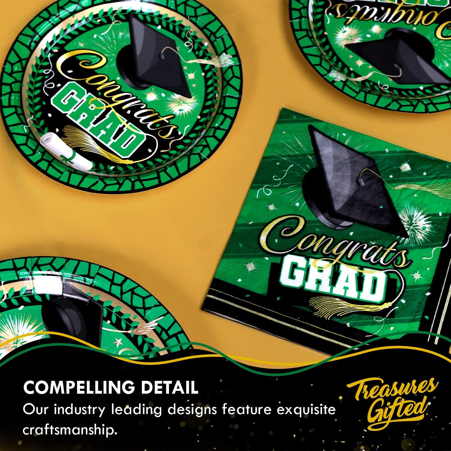 Treasures Gifted 2025 Graduation Decor - 24 Servings Set