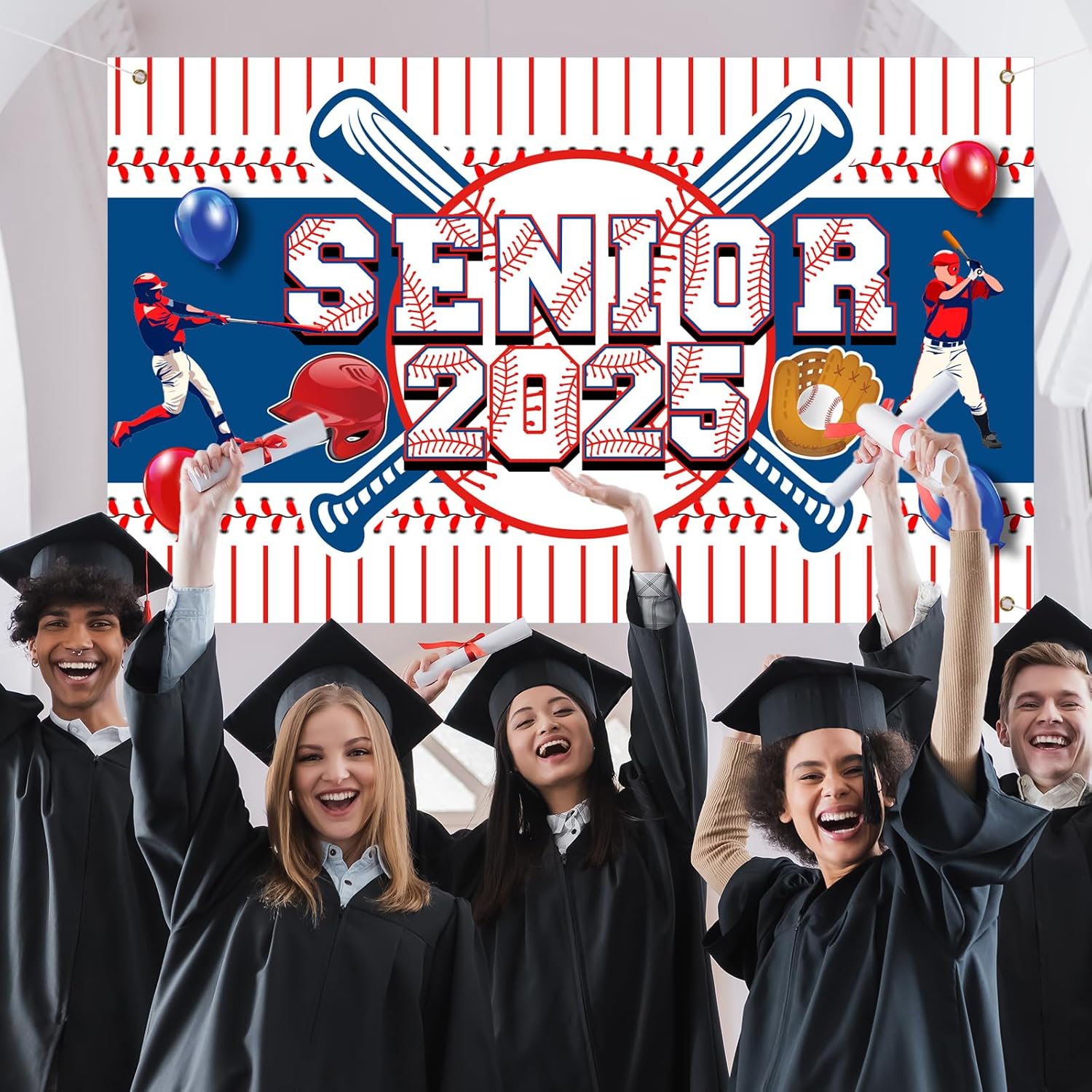 2025 Senior Night Baseball Backdrop Banner