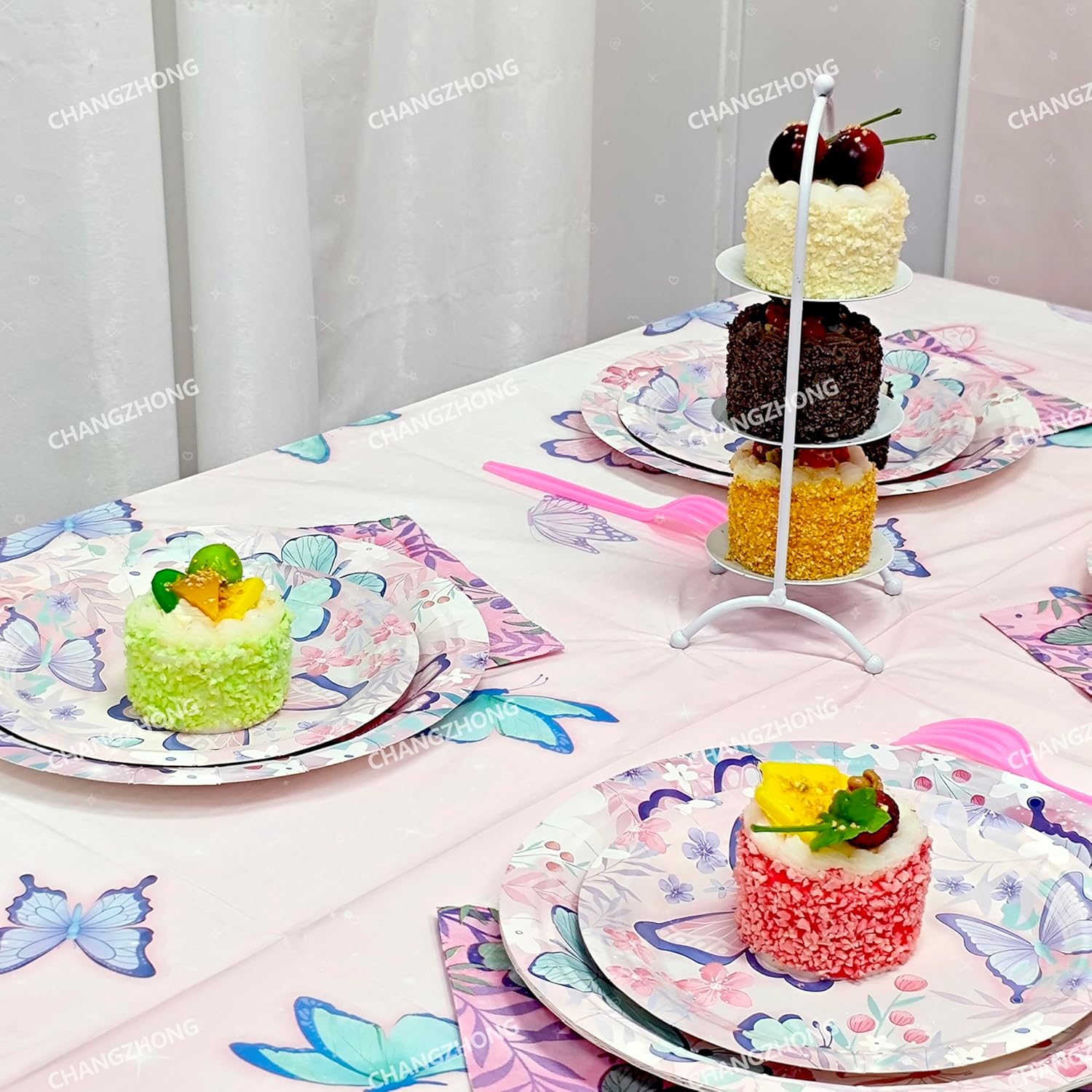 Butterfly Tablecloths 3 pcs 54x108 Inches