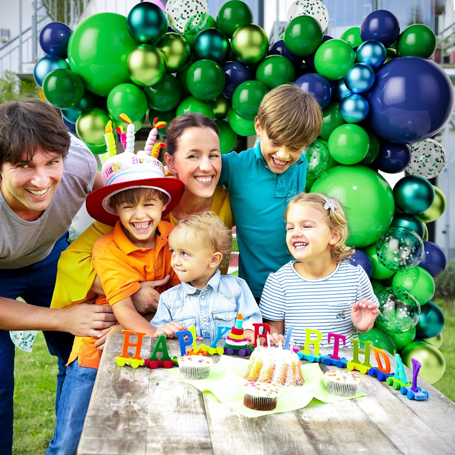Blue Balloon Garland Kit for Weddings and Parties