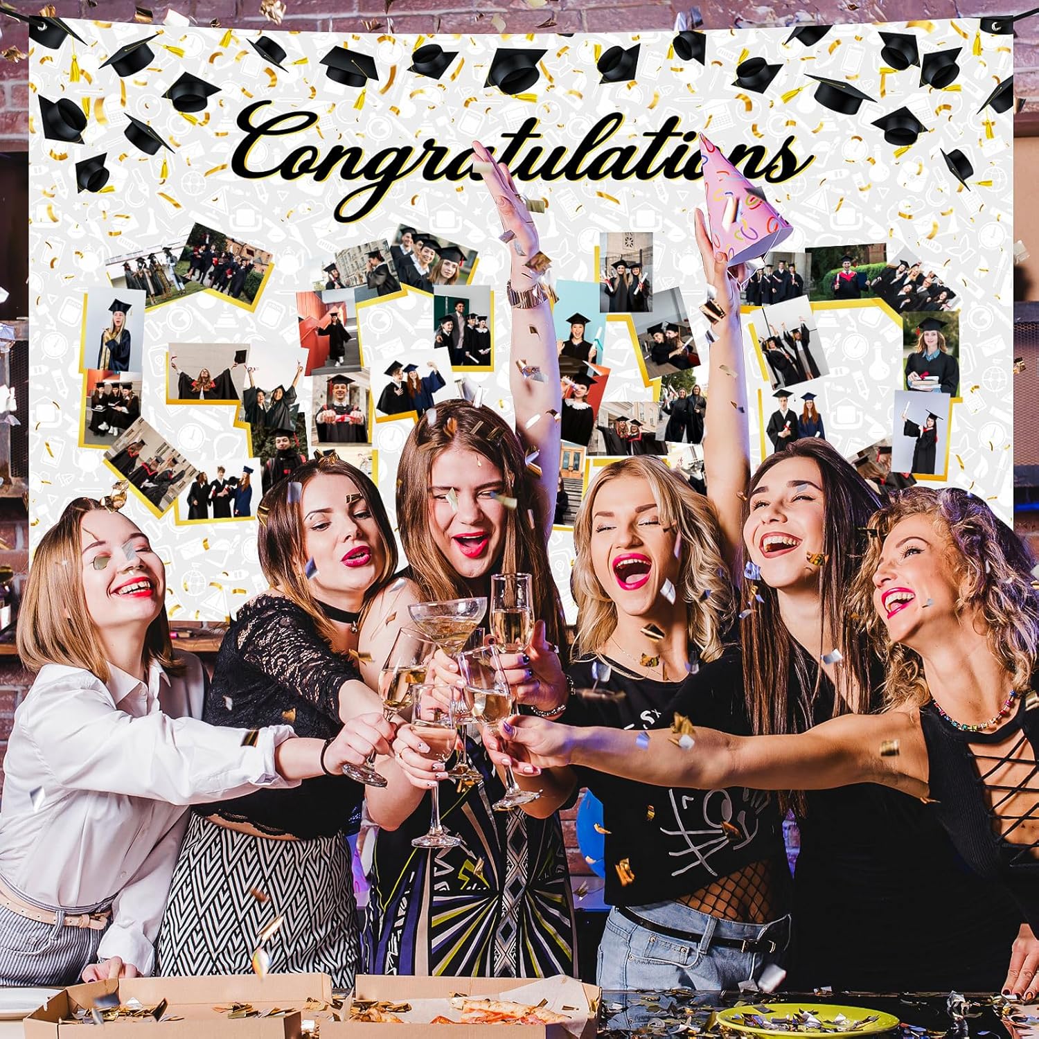 Large Graduation Photo Banner 72x44 Inch for 2025 Ceremony