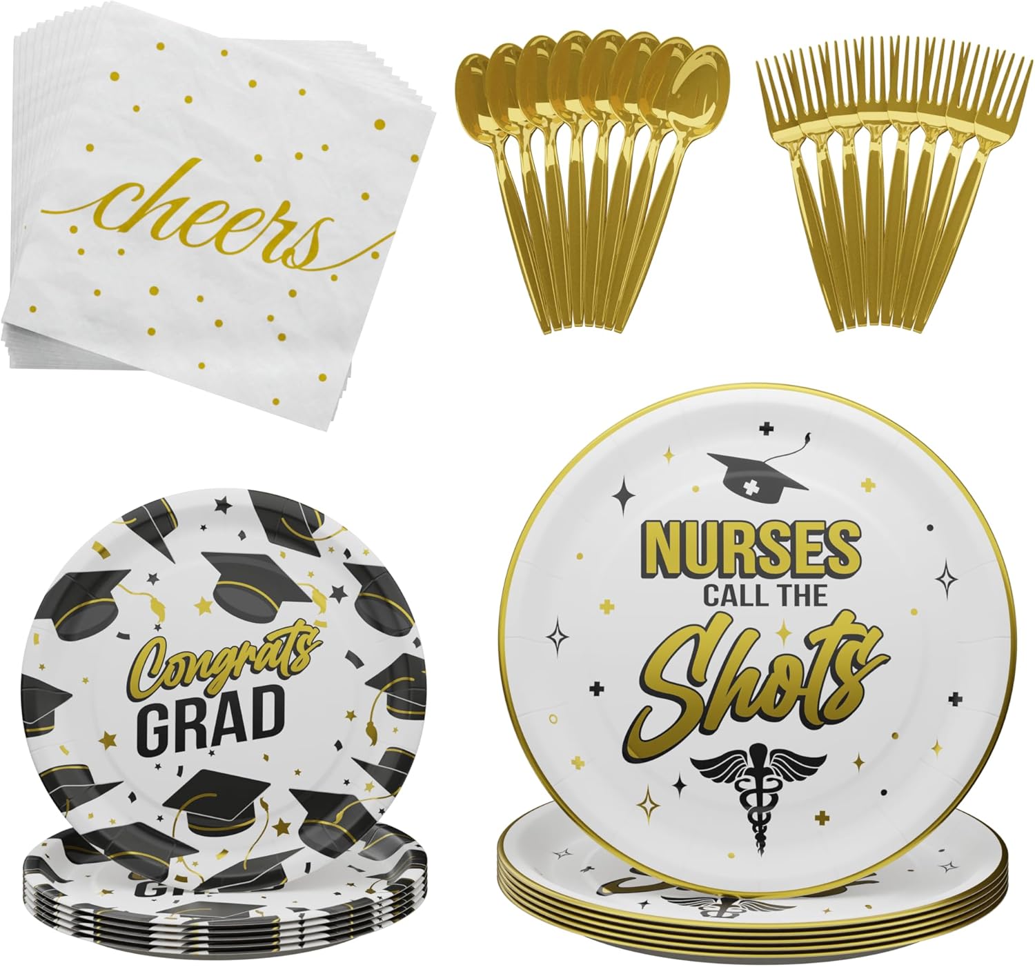Blue Orchards Nurses Graduation Party Supplies 108 Pieces