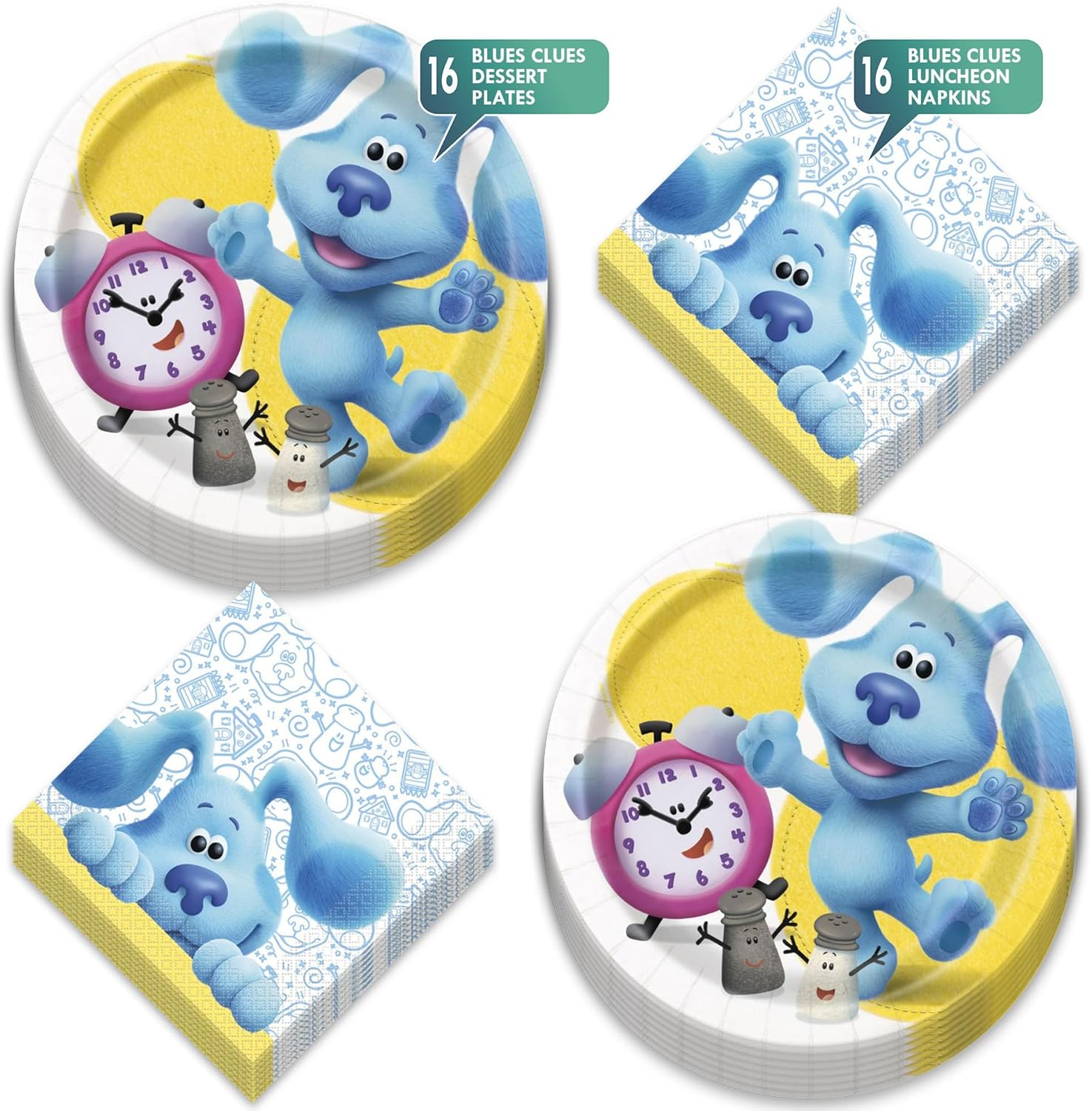 Blues Clues Birthday Party Round Plates and Napkins Set