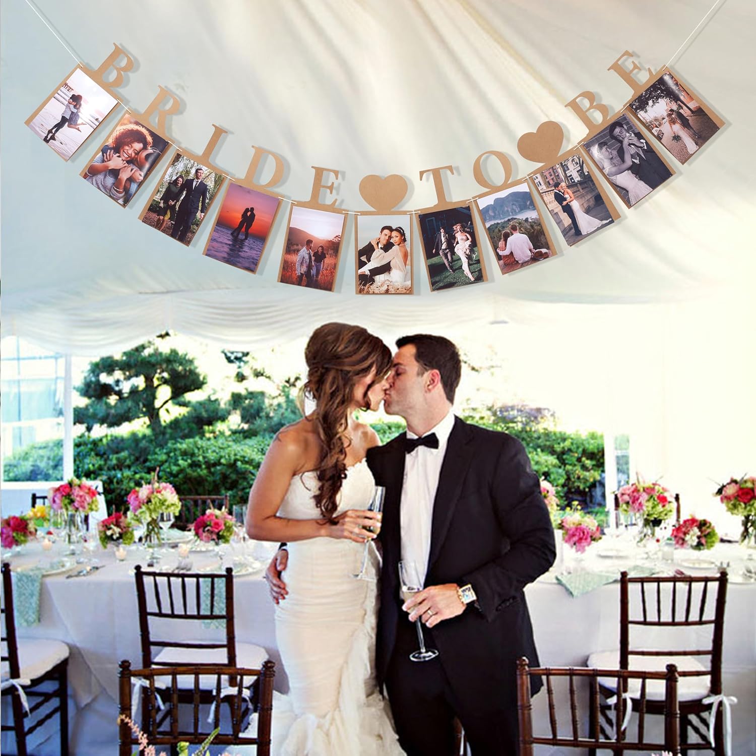 Bride To Be Photo Banner - Gold Decor