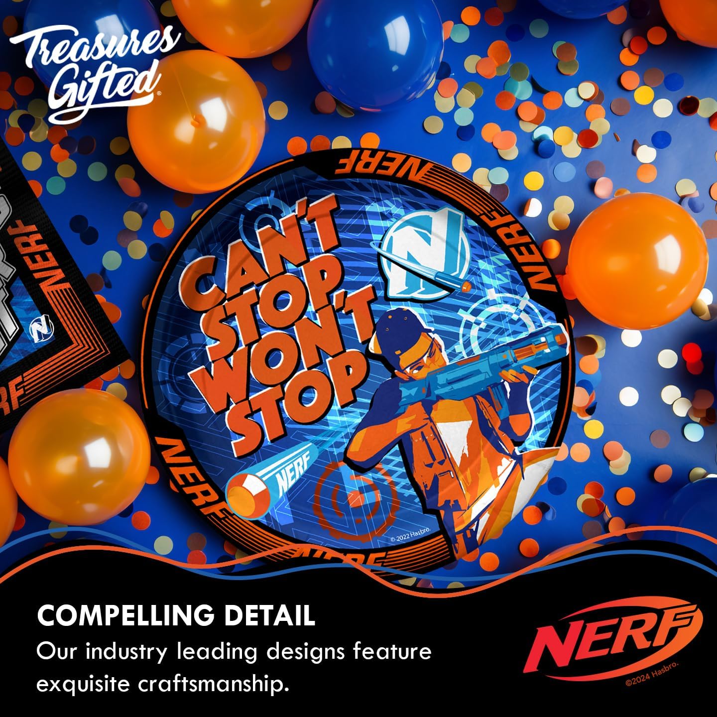 Treasures Gifted Nerf Party Supplies for 16 Guests