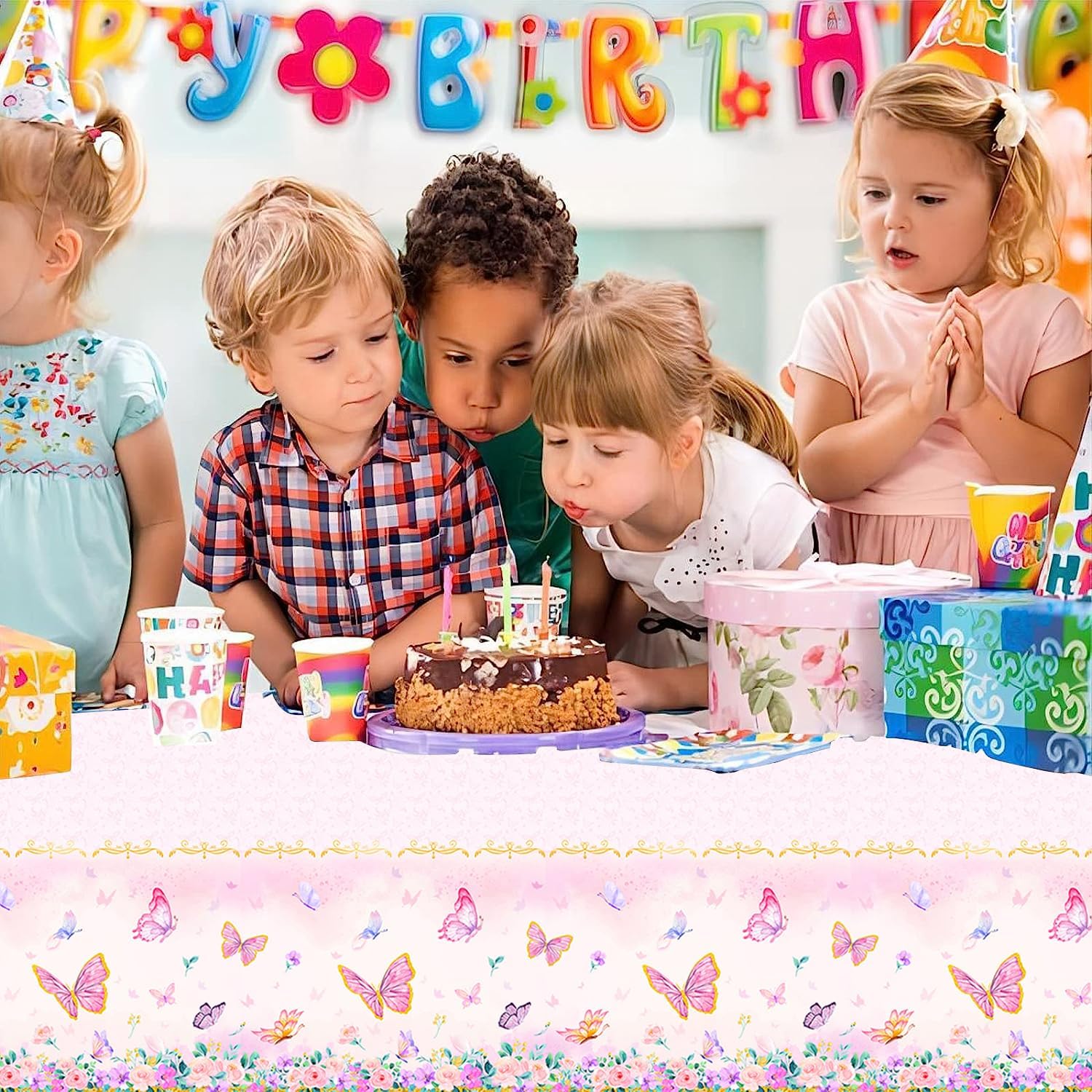 2pcs Butterfly Tablecloth for Party Decorations