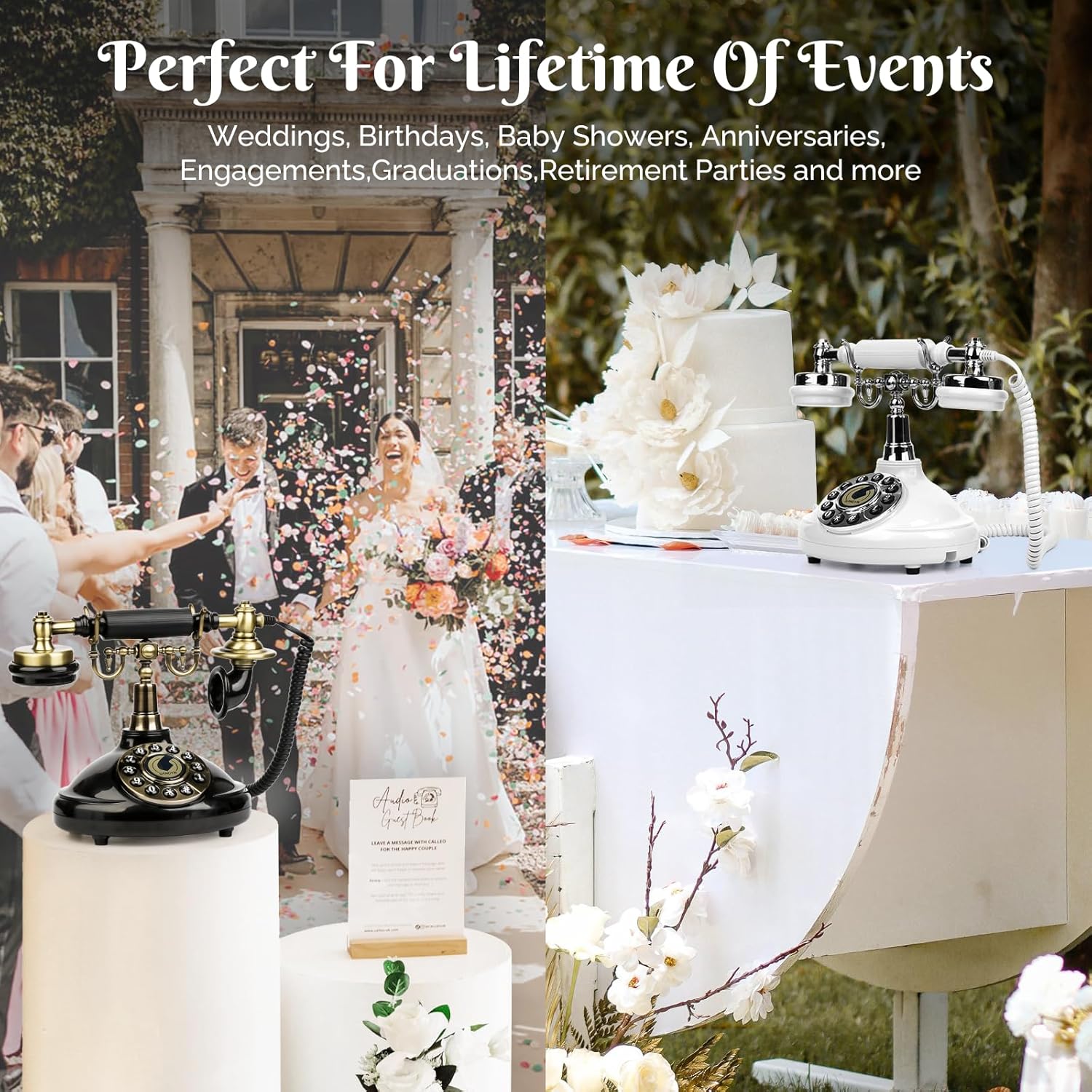 Sangyn Audio Guest Book Wedding Phone for Personalized Messages