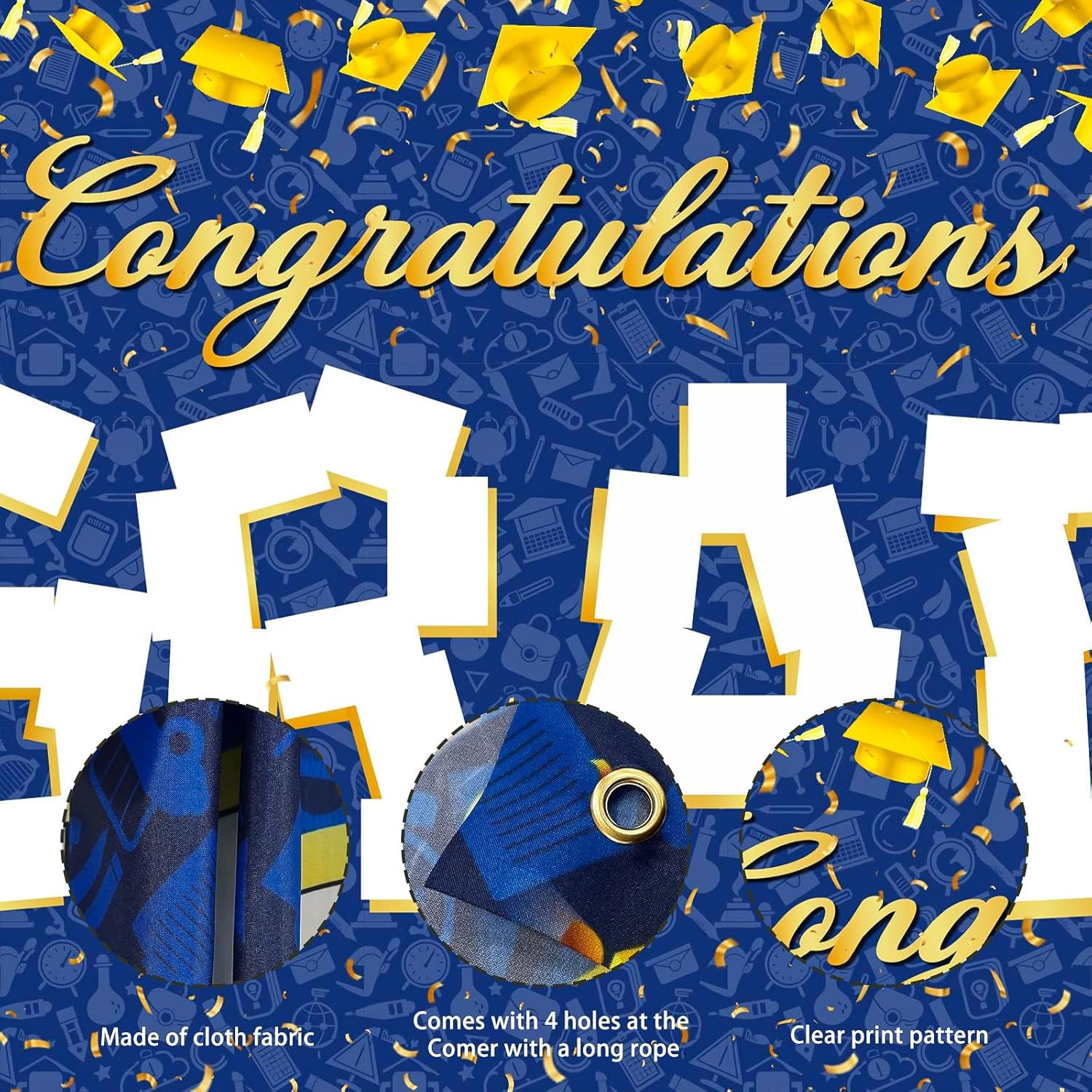 Extra Large Graduation Photo Banner 72x44 Inch