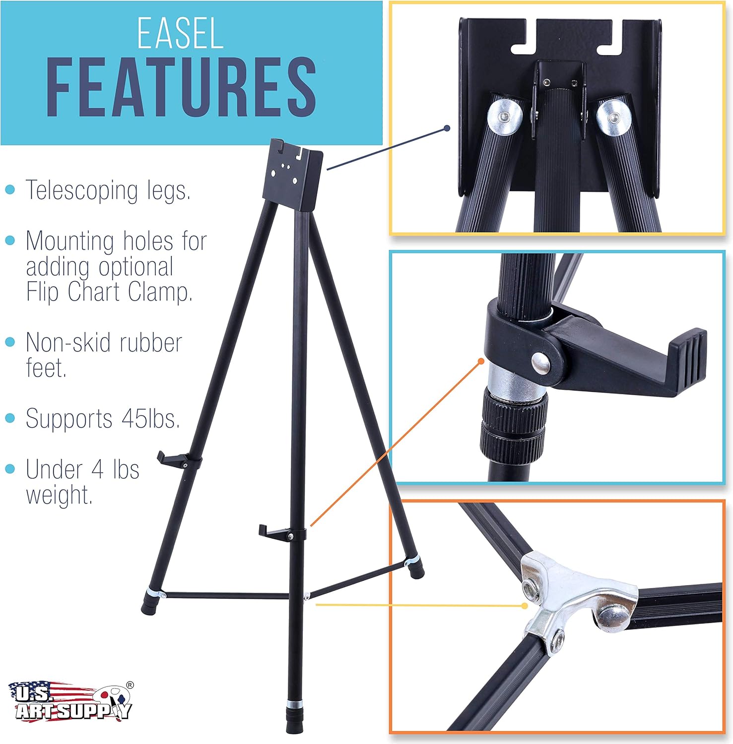 US Art Supply 70 Inch High Showroom Easel