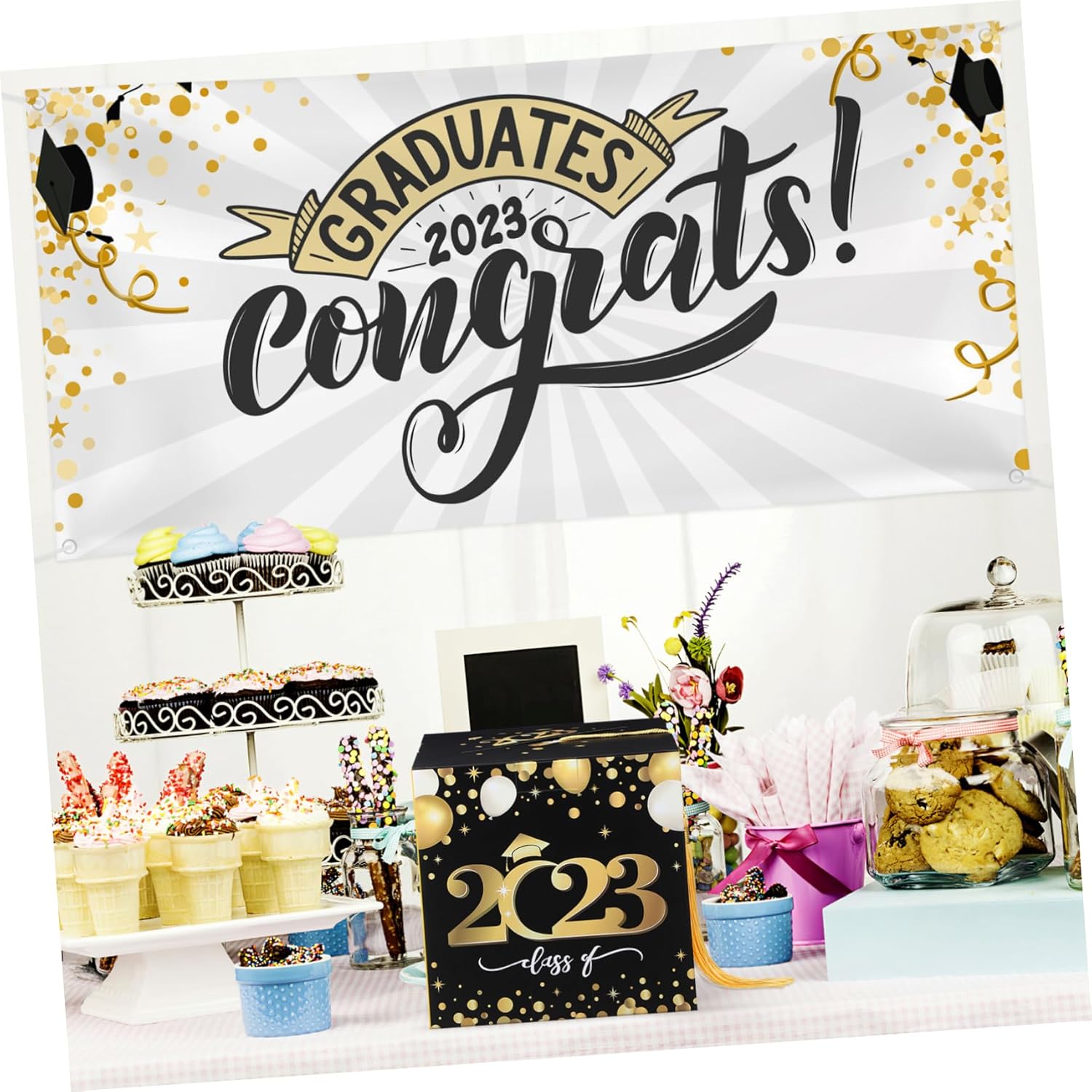 PRETYZOOM Graduation Card Boxes Congrats Class of 2024 You Did It