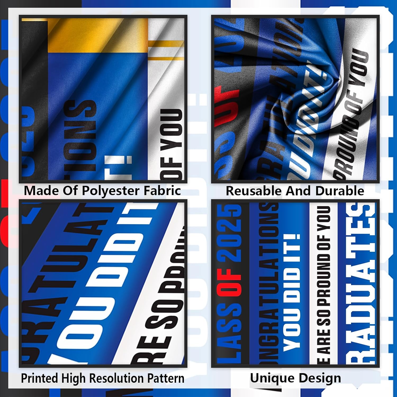 2025 Graduation Banner Decorations Red