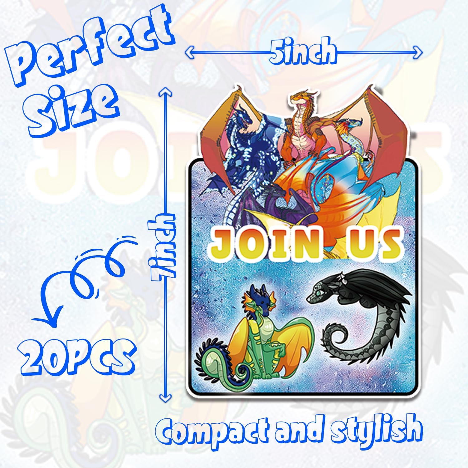 Wings of Fire Themed Birthday Invites Set of 20