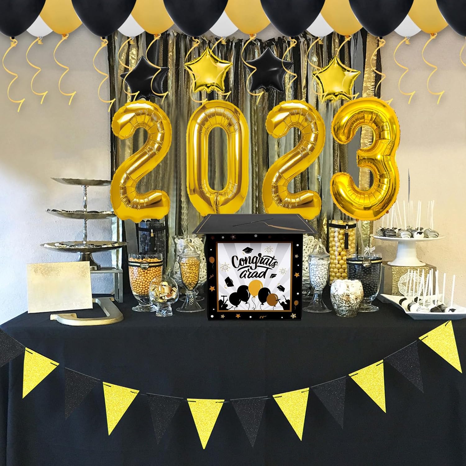 PRETYZOOM 2023 Graduation Card Box for Party Supplies