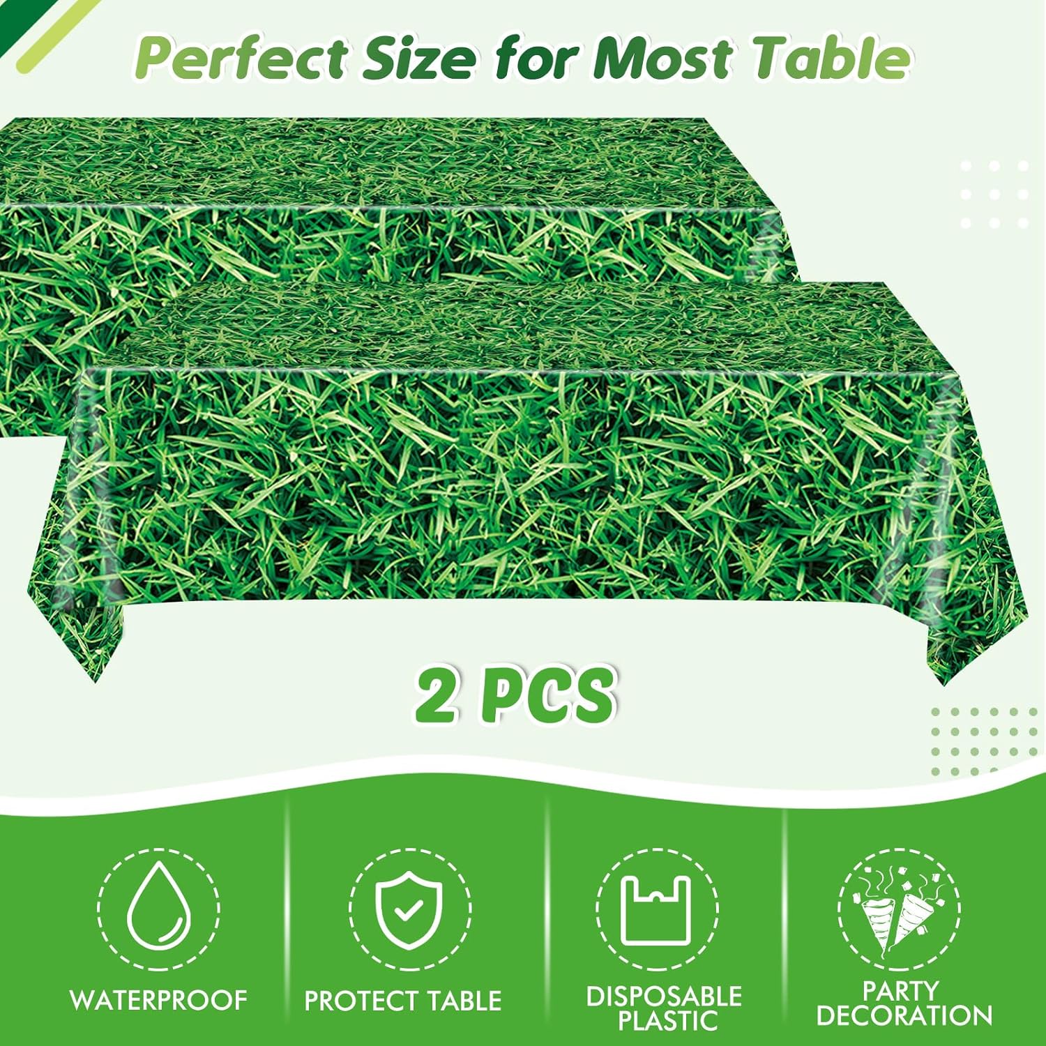 Golf Party Plates Napkins Tablecloth 62PCS Set