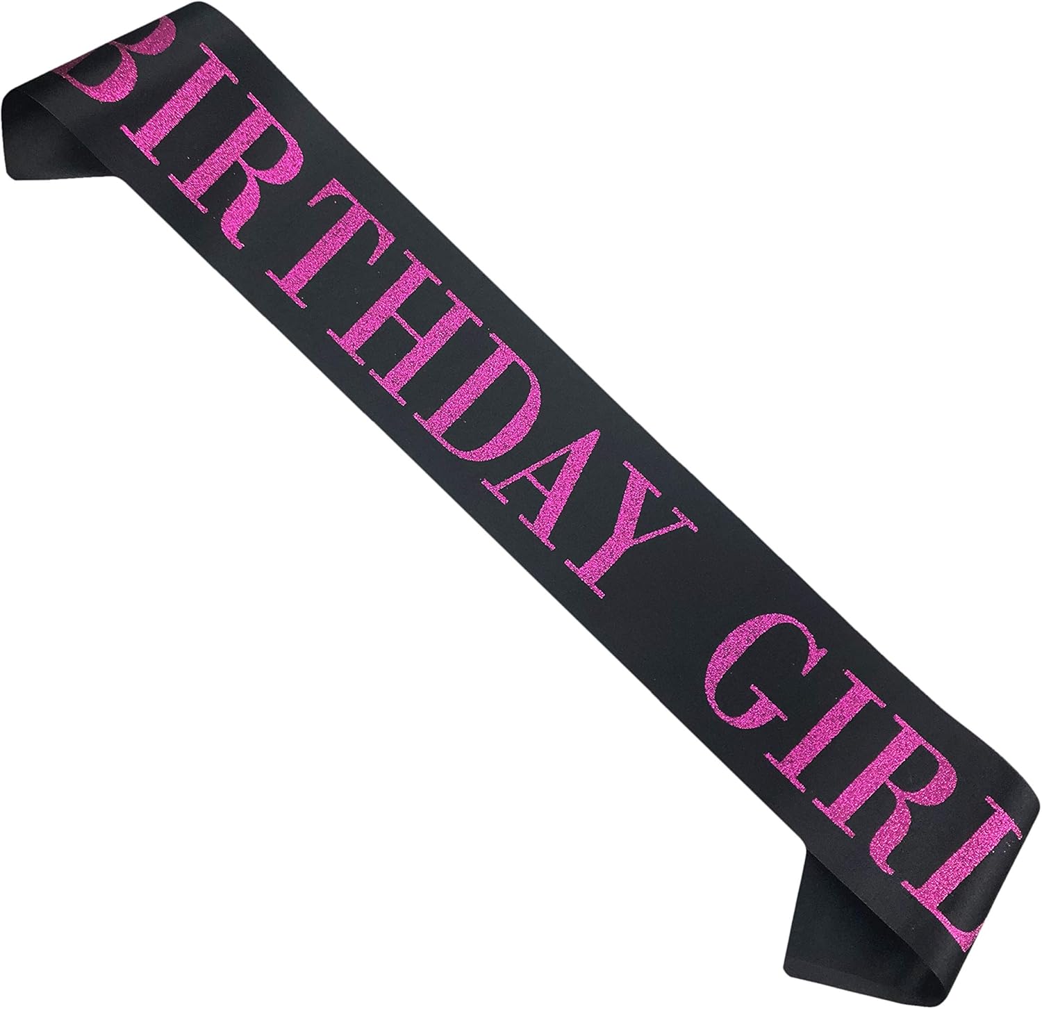 Birthday Girl Sash with Pink Glitter