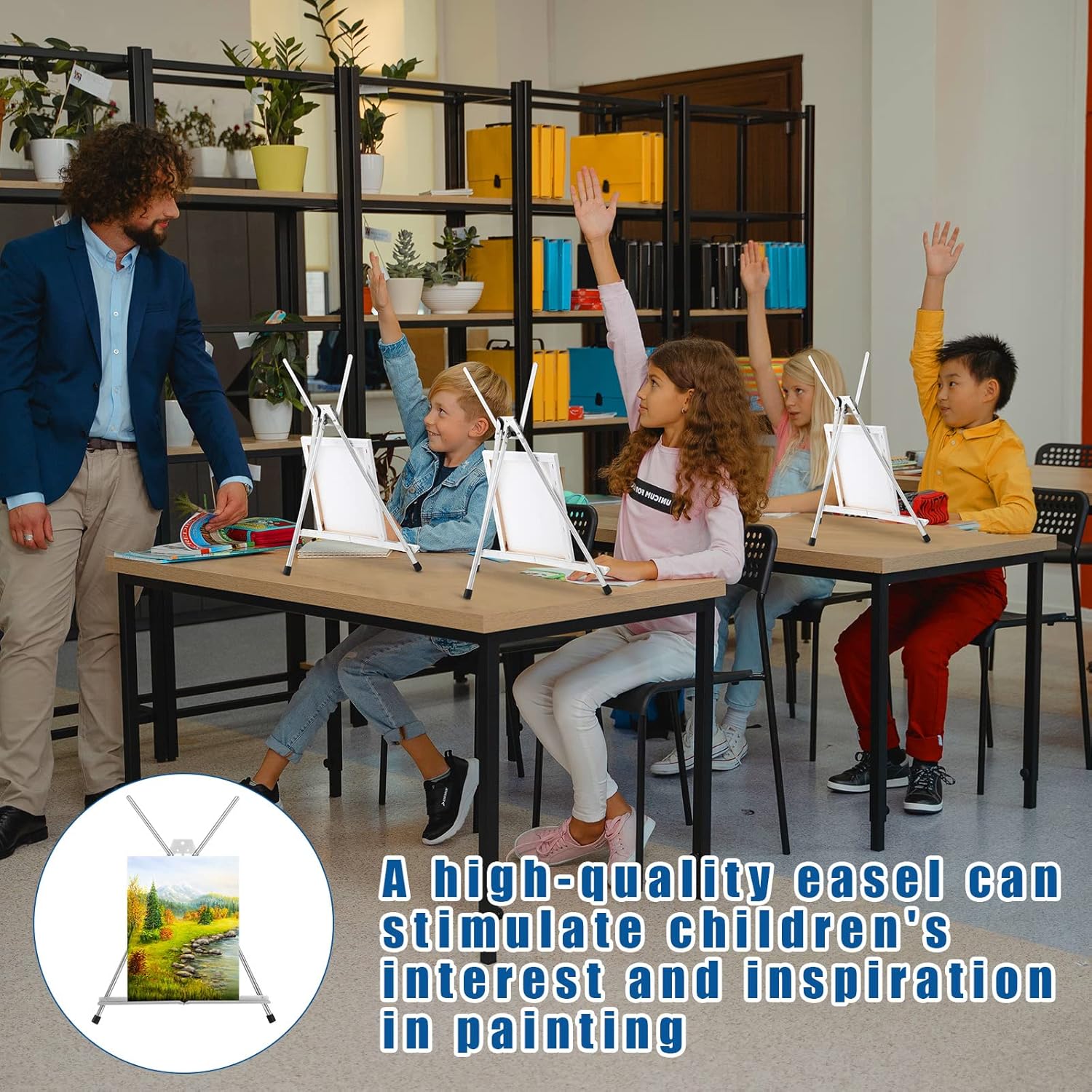 Xinnun 24 Pack Adjustable Aluminum Easels Stand 1