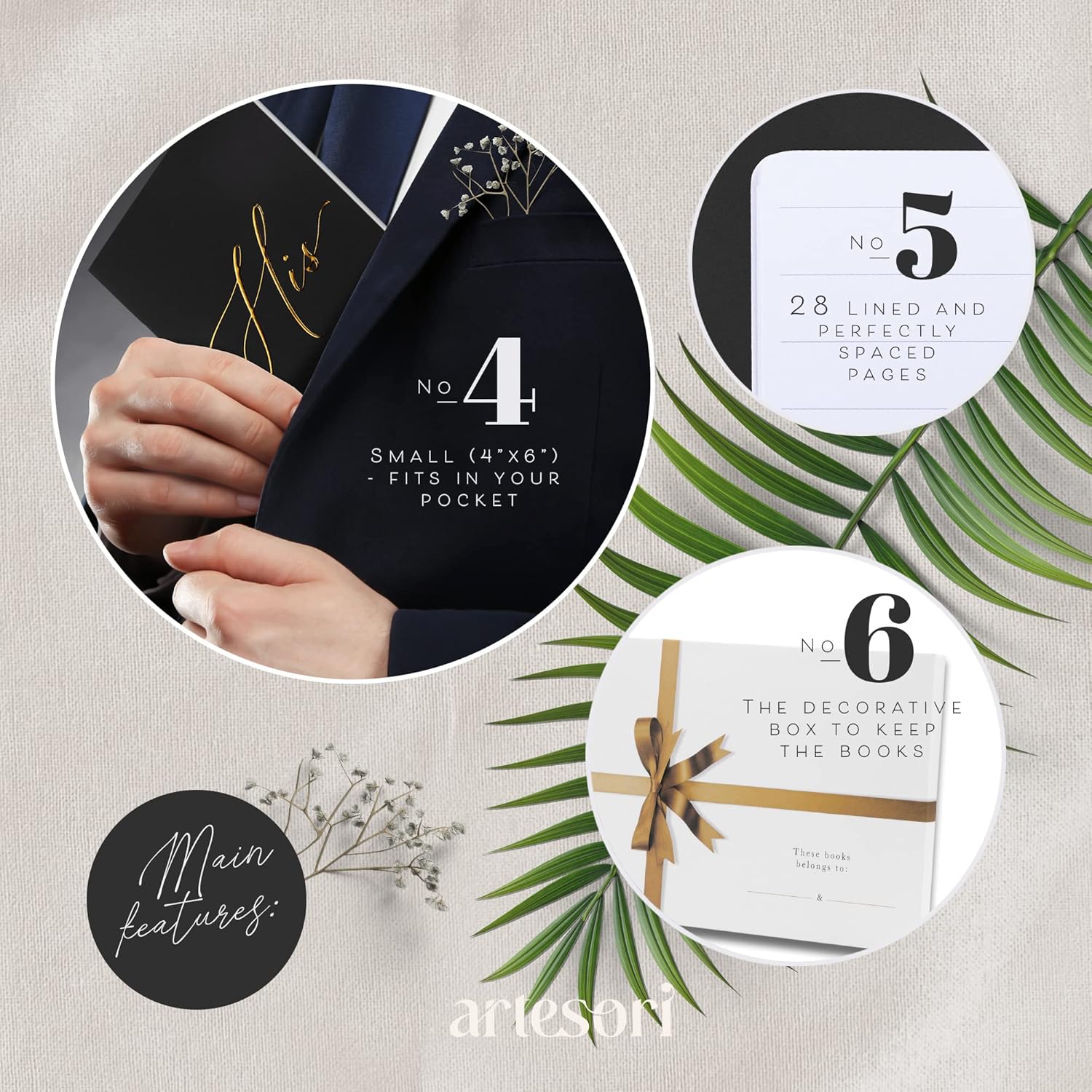 ARTESORI Premium Wedding Vow Book His and Hers