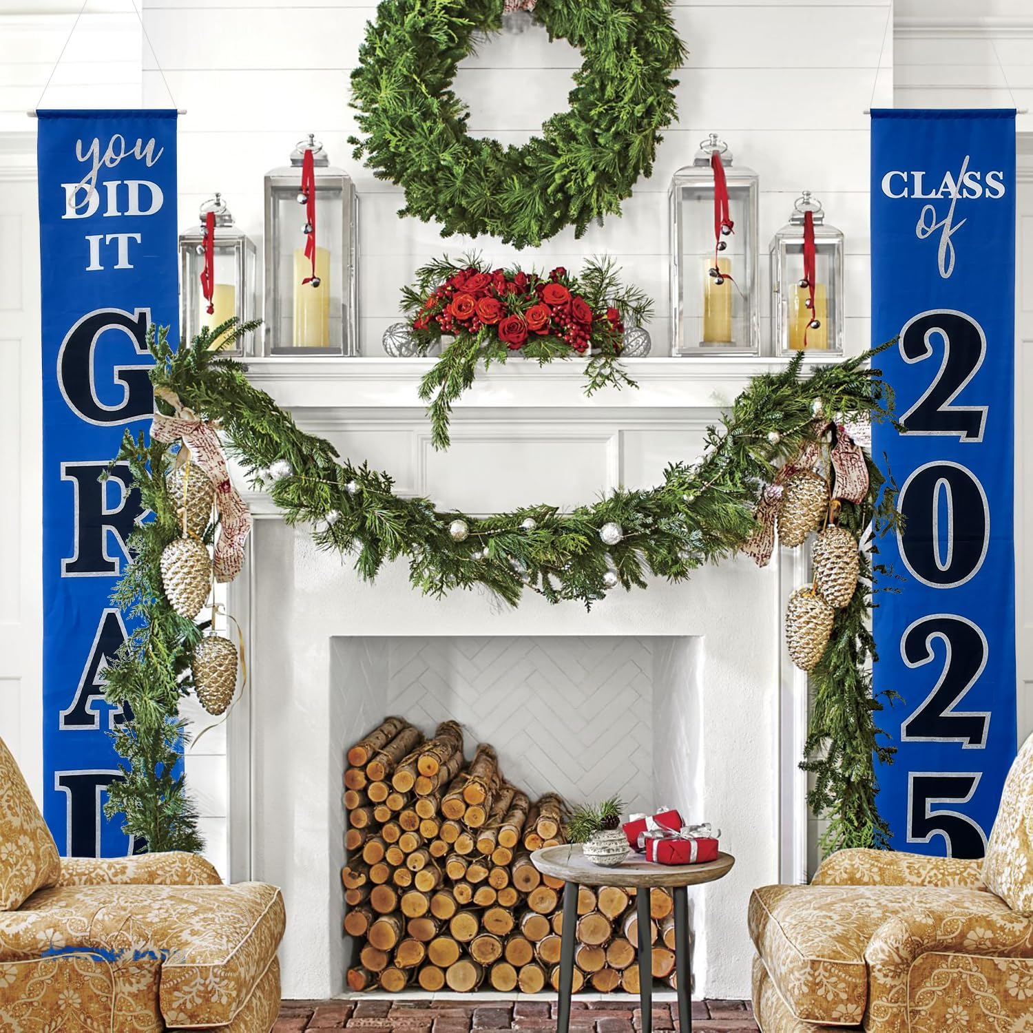 Class of 2025 Graduation Banner Black Gold 1
