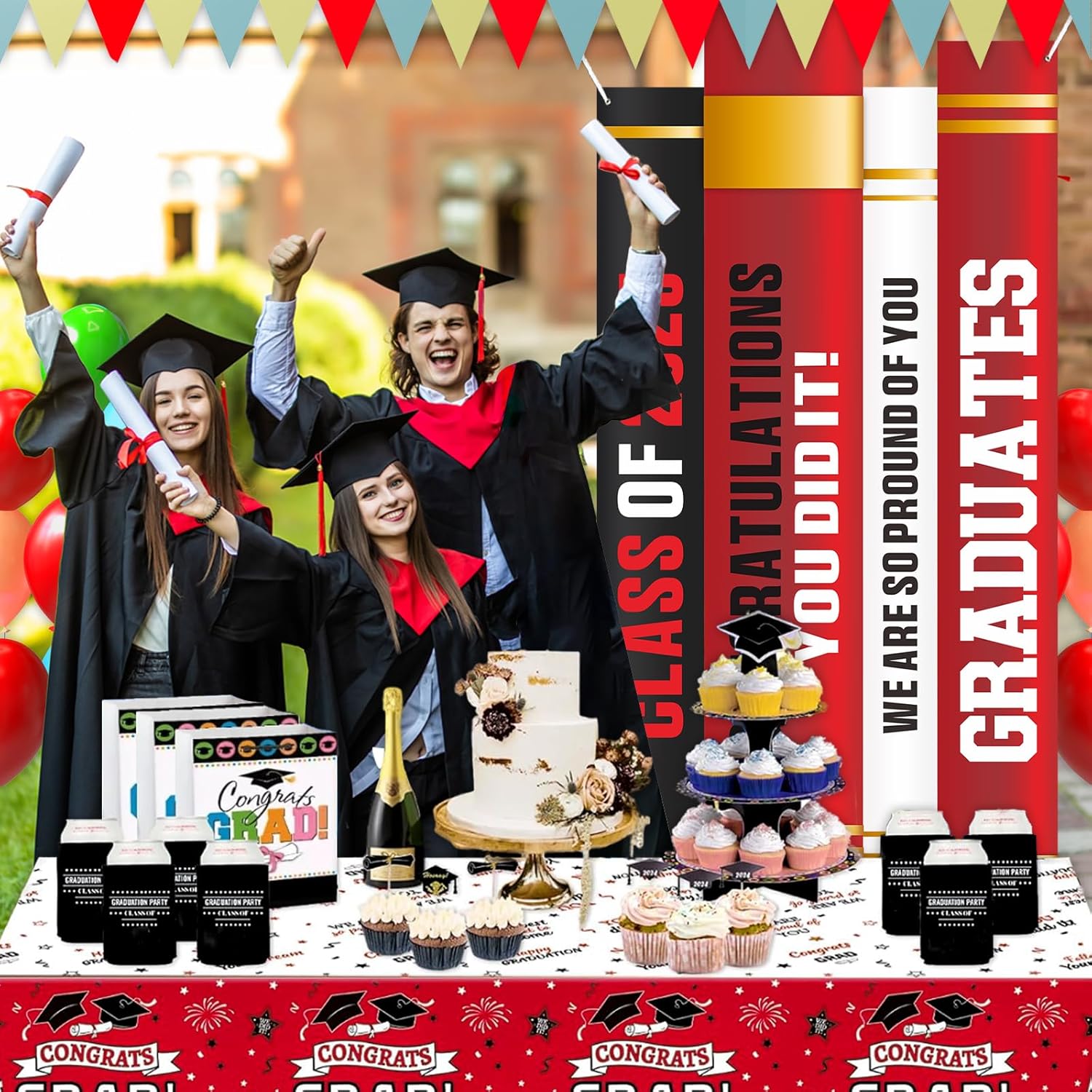 Class of 2025 Graduation Banner Red
