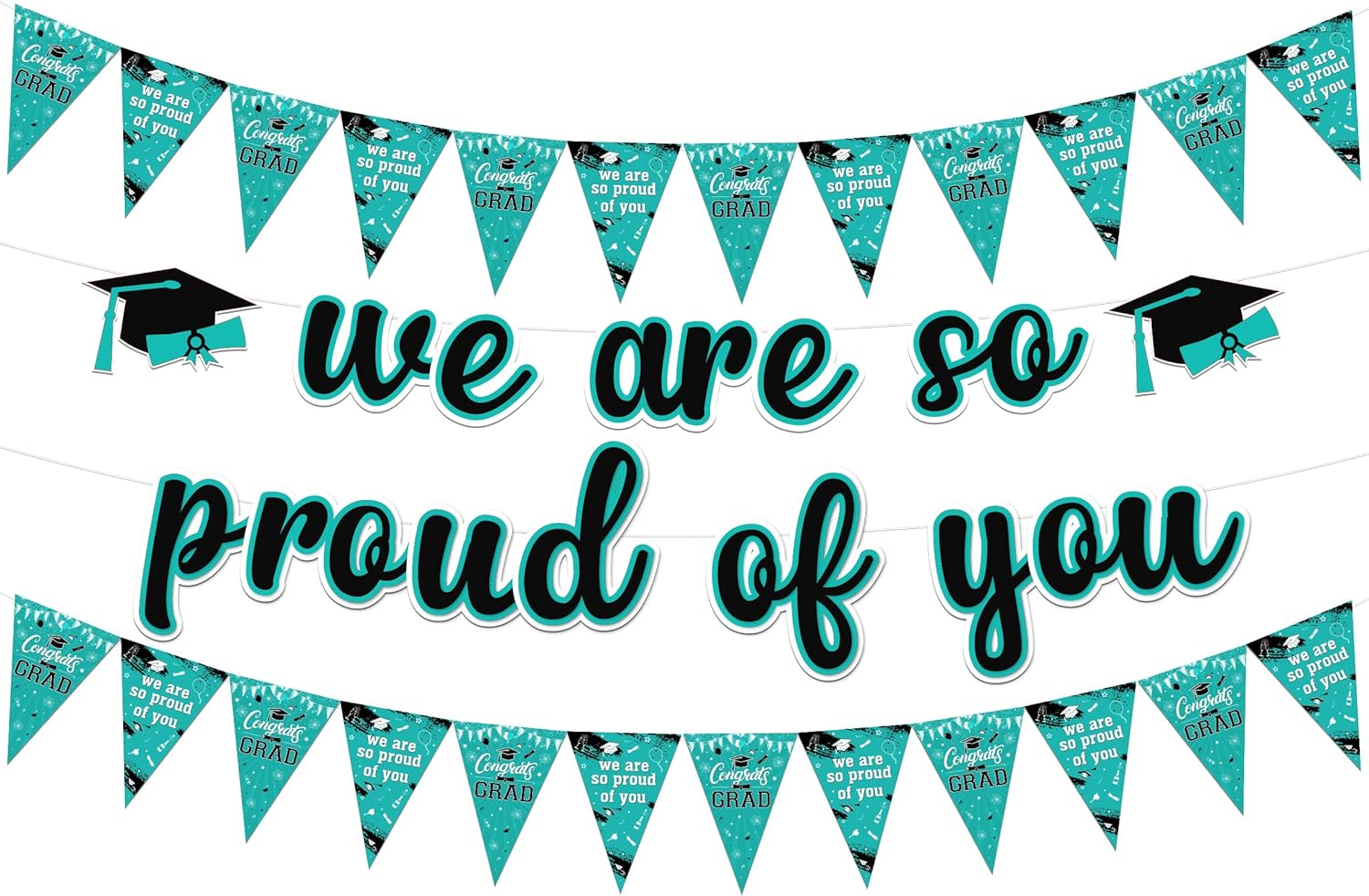We Are So Proud of You Graduation Banner Decorations 2025