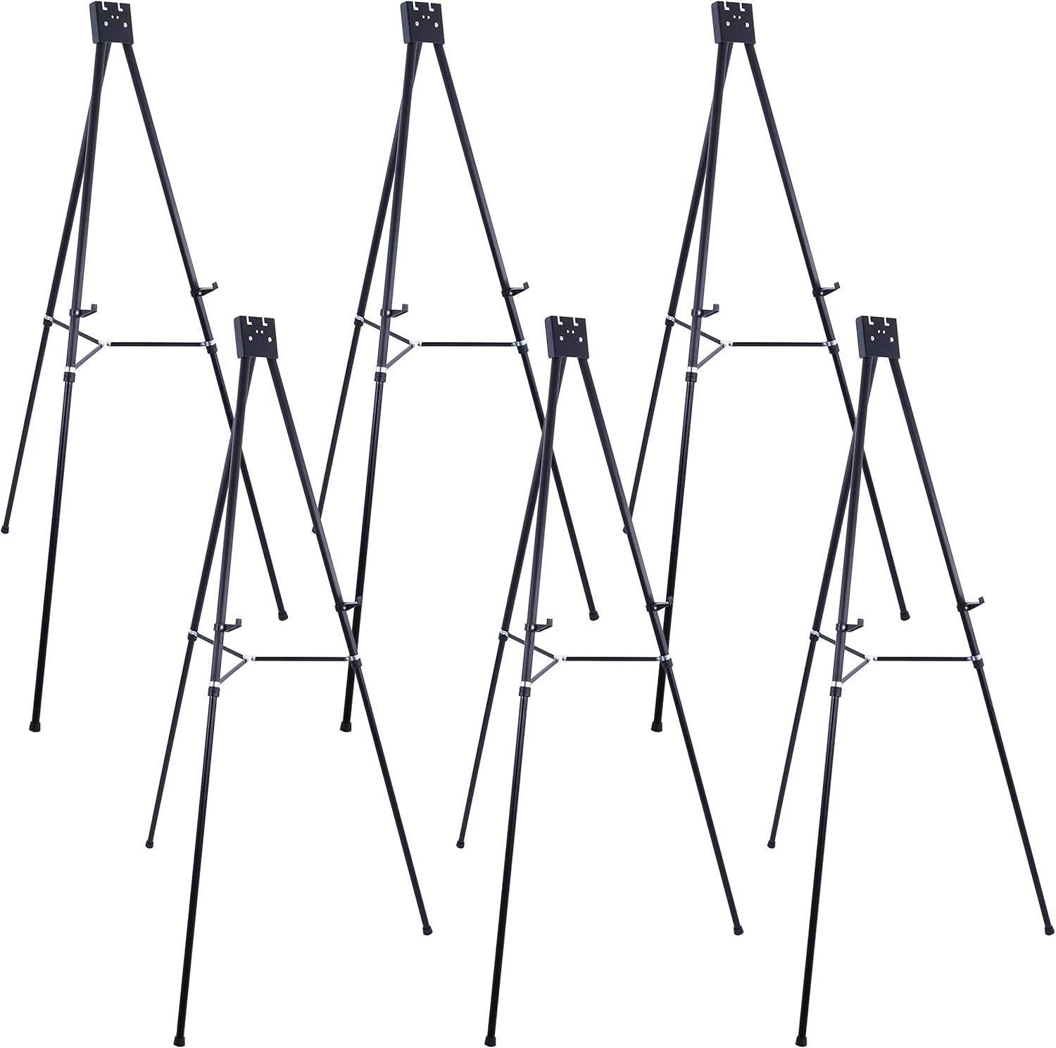 US Art Supply 70 High Showroom XL Silver Metal Display Easel 6 Pack