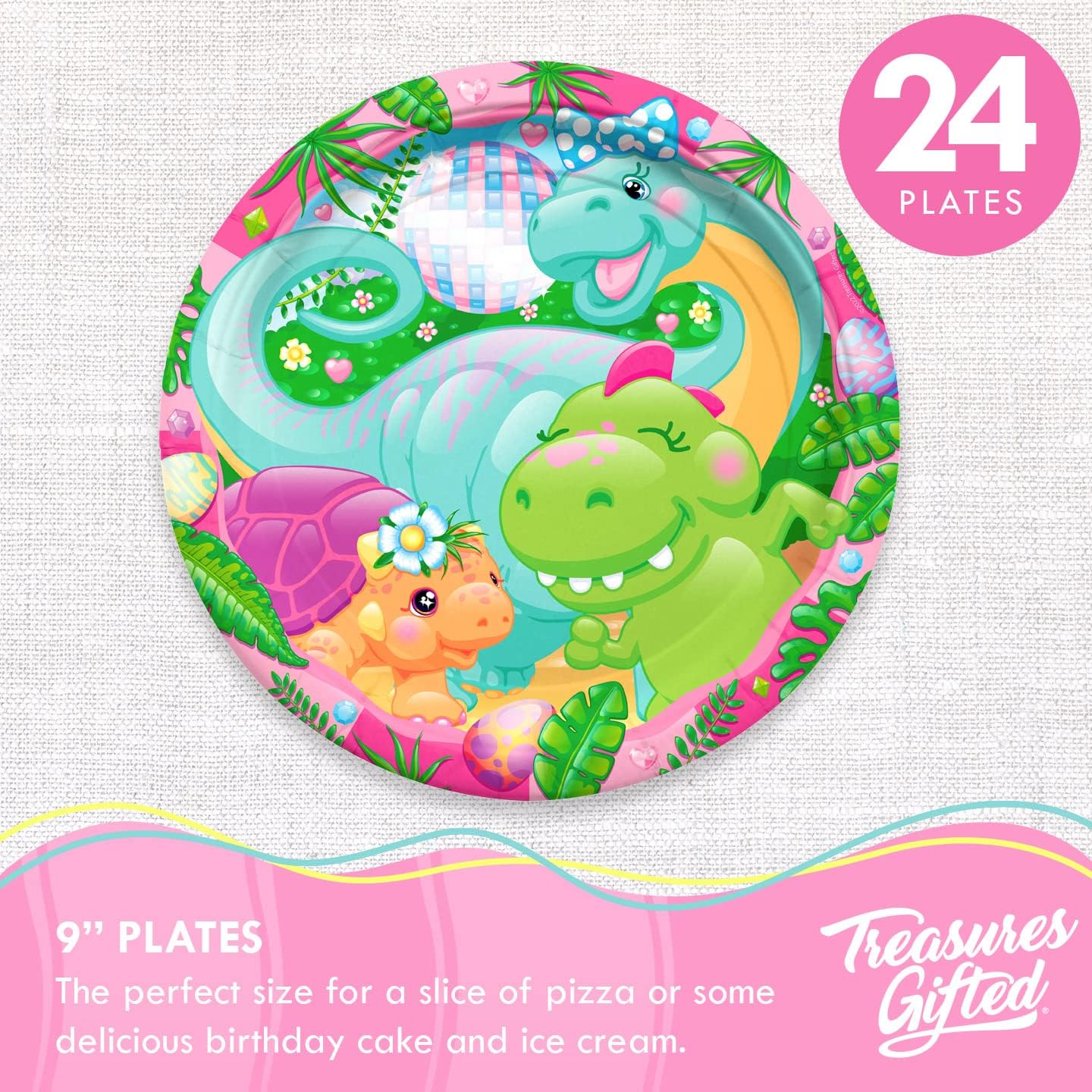 Treasures Gifted Dinosaur Party Decor Set for 24 Guests