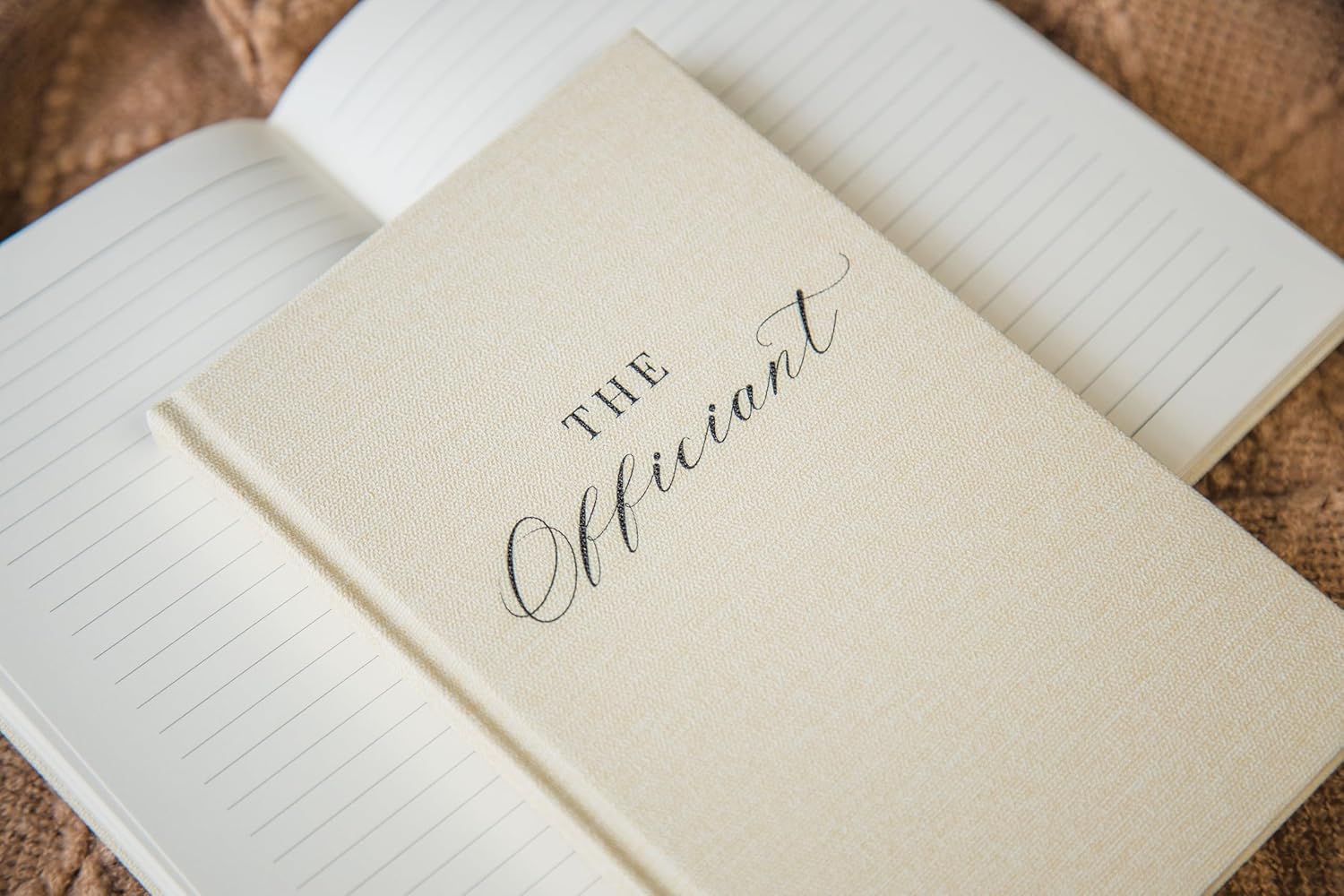 Wedding Officiant Book with Gold Trim and 32 Pages