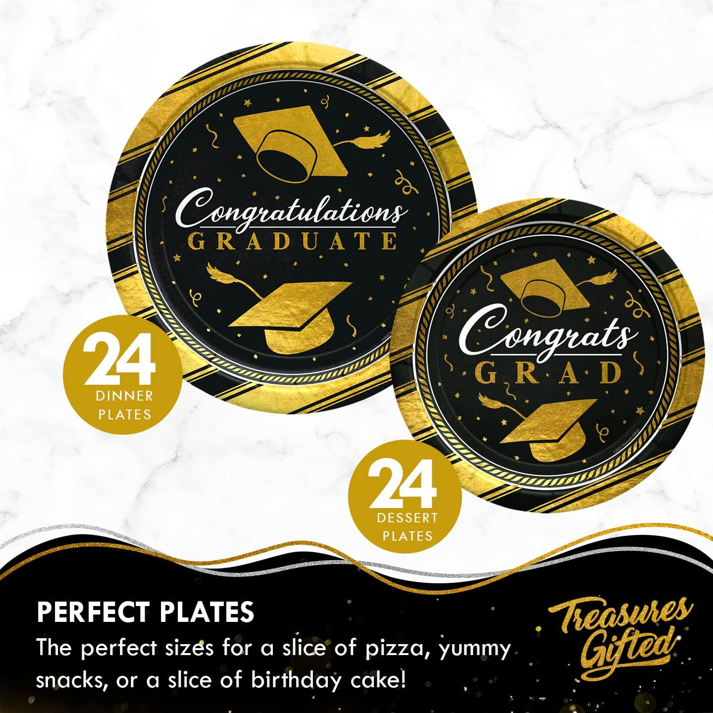 Treasures Gifted 2025 Graduation Decor Set - 24 Serving