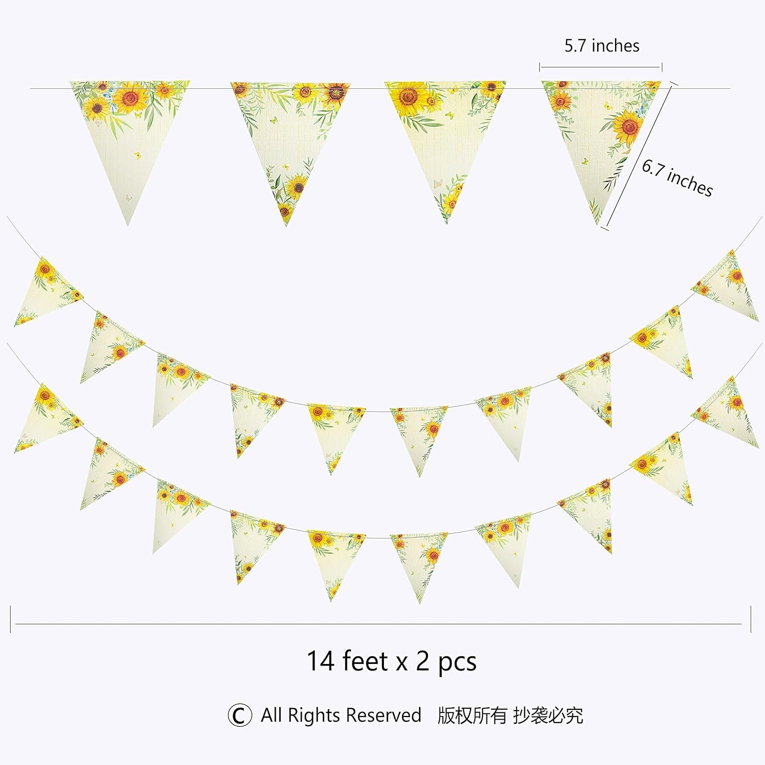 Cheerland Sunflower Garland Banner Set