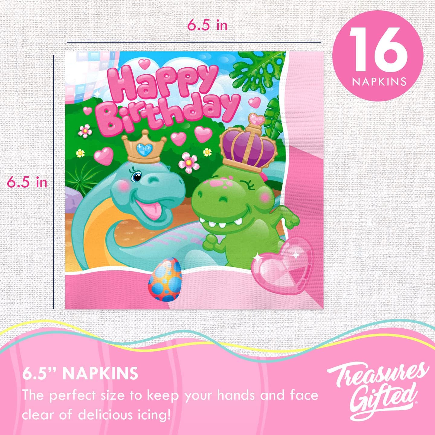 Treasures Gifted Dinosaur Party Supplies for Girls
