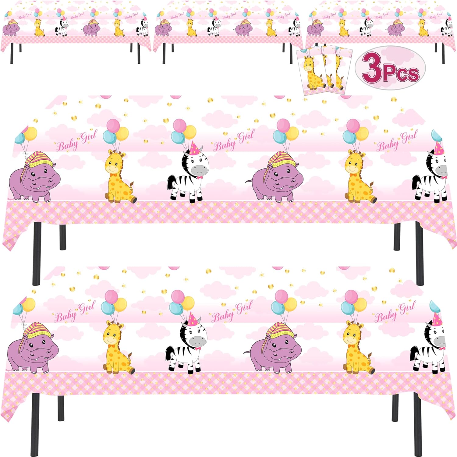 AnapoliZ Baby Girl Tablecloth Set 3 Pcs 54x102