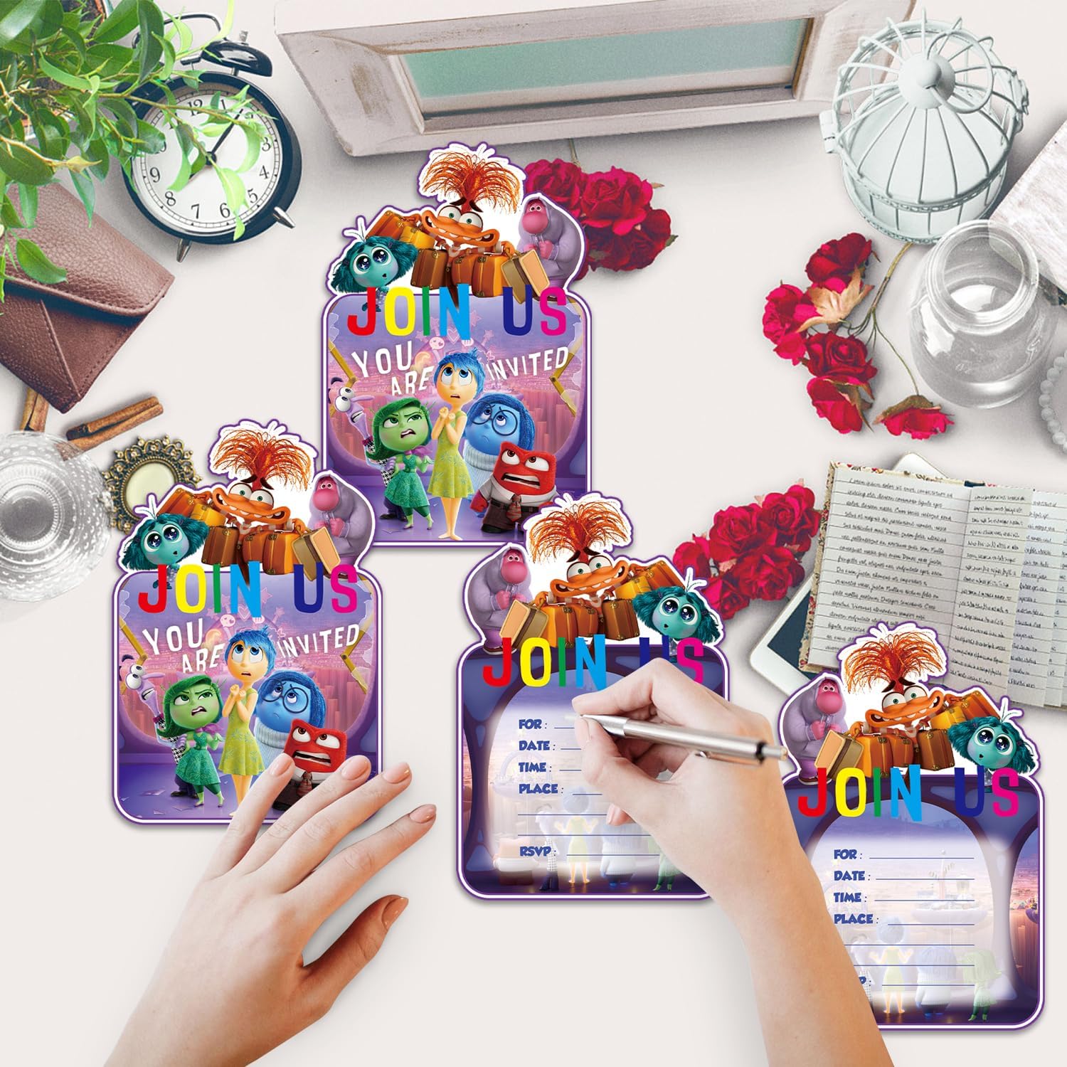 20 Packs Inside Out Birthday Invitation Cards