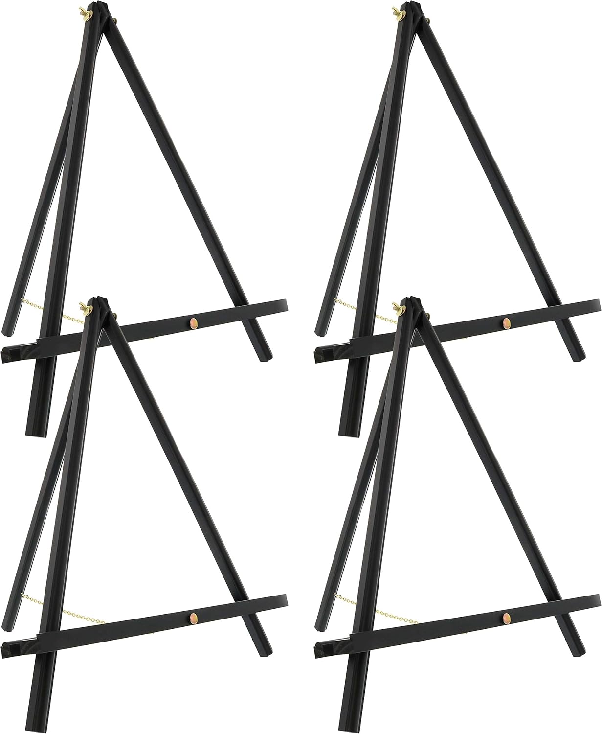 US Art Supply 16 Inch Black Wood Easel 4 Pack
