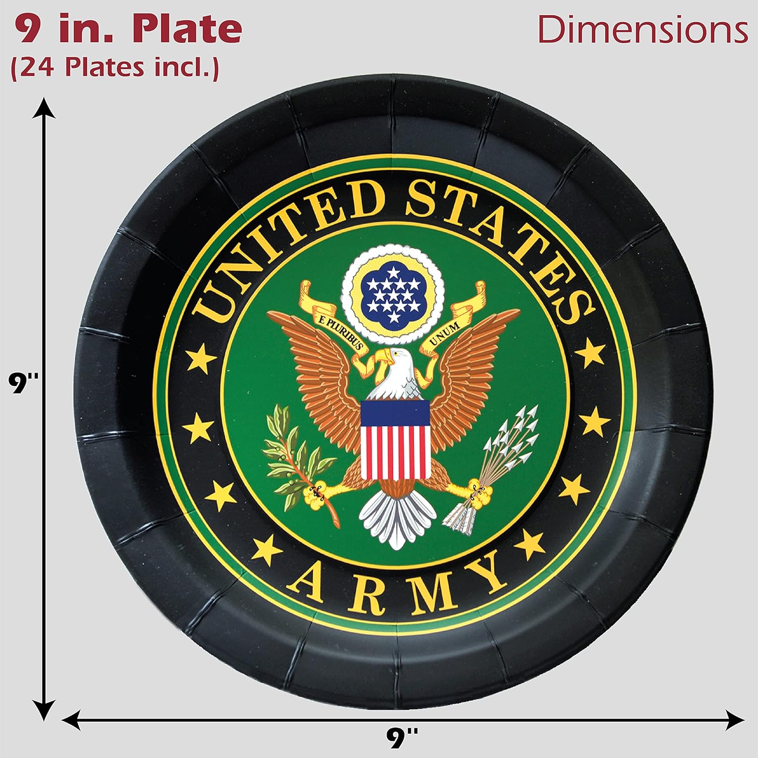 Havercamp US Army Paper Plates 24 Pack