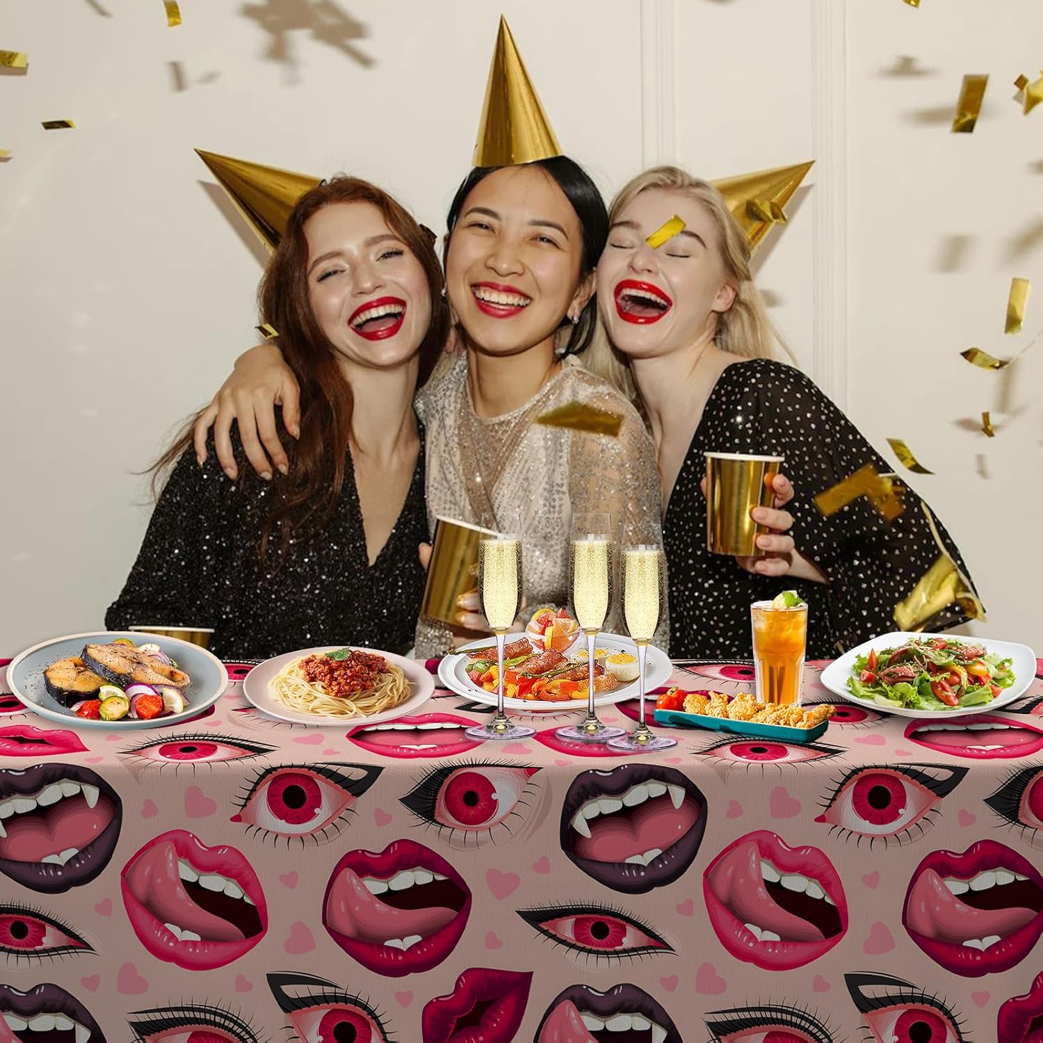 Sexy Lips Love Tablecloths for Party Decorations