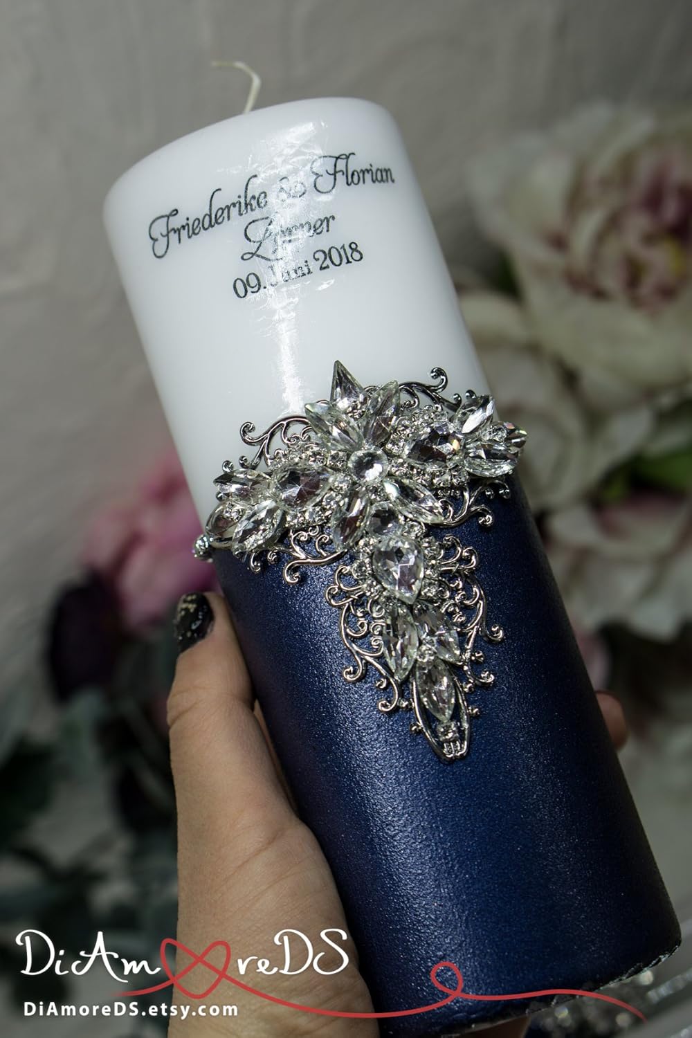 Personalized Unity Candle Set for Wedding