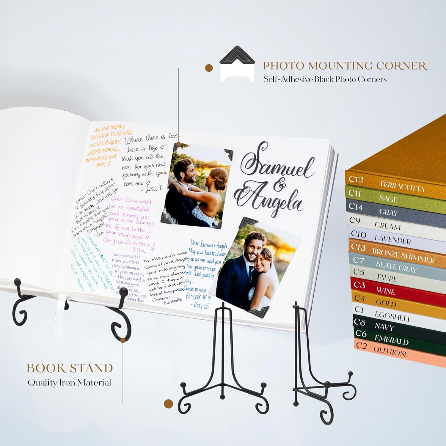 GIFTBYGIFTY Personalized Wedding Guest Book with Names and Address