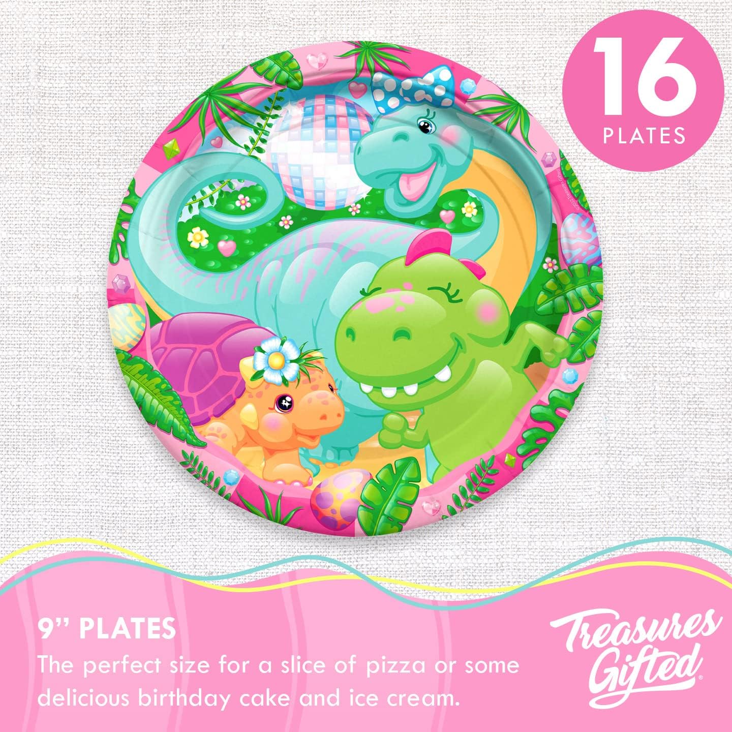 Treasures Gifted Dinosaur Party Supplies for Girls