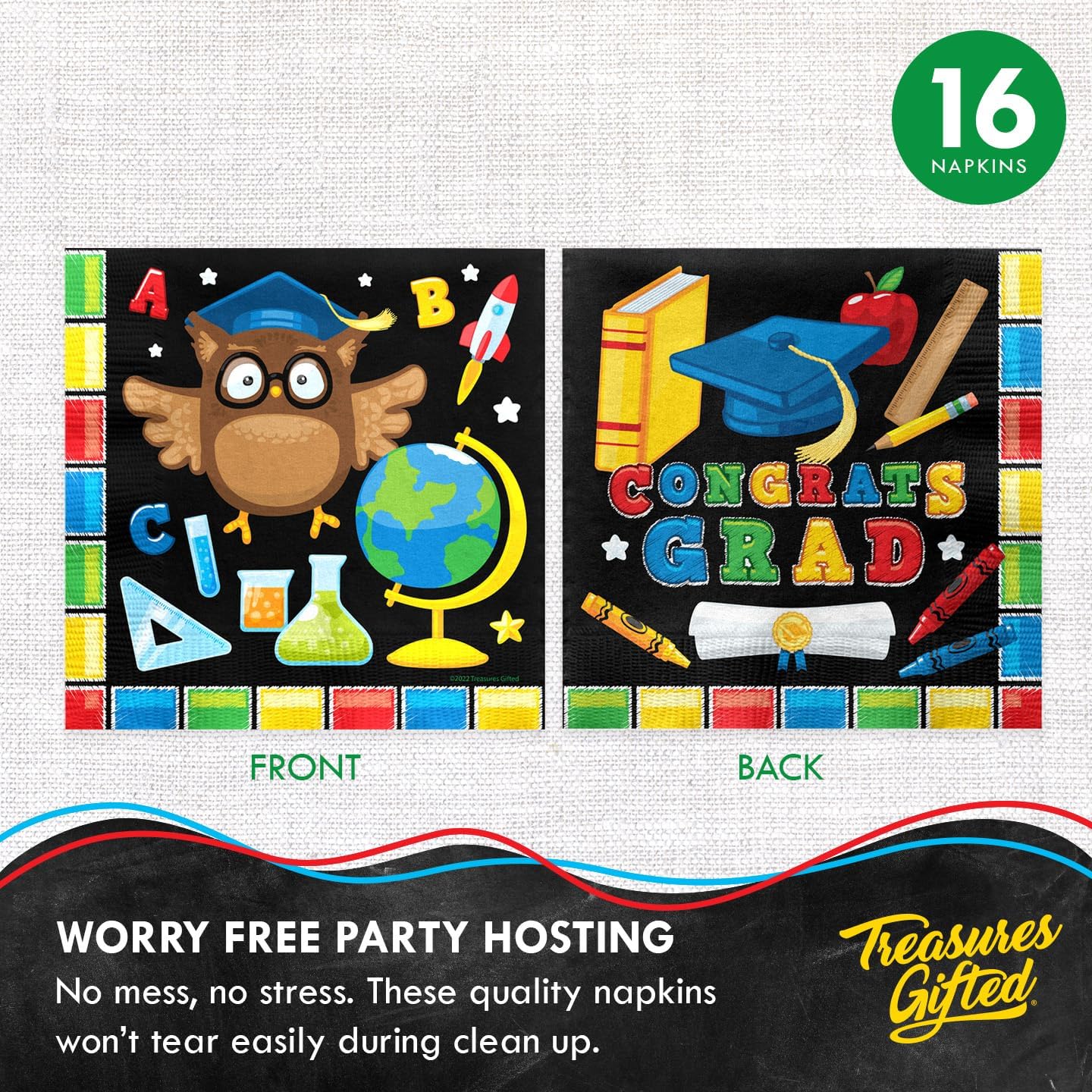 Treasures Gifted Preschool Graduation Decor Set for 16 Guests