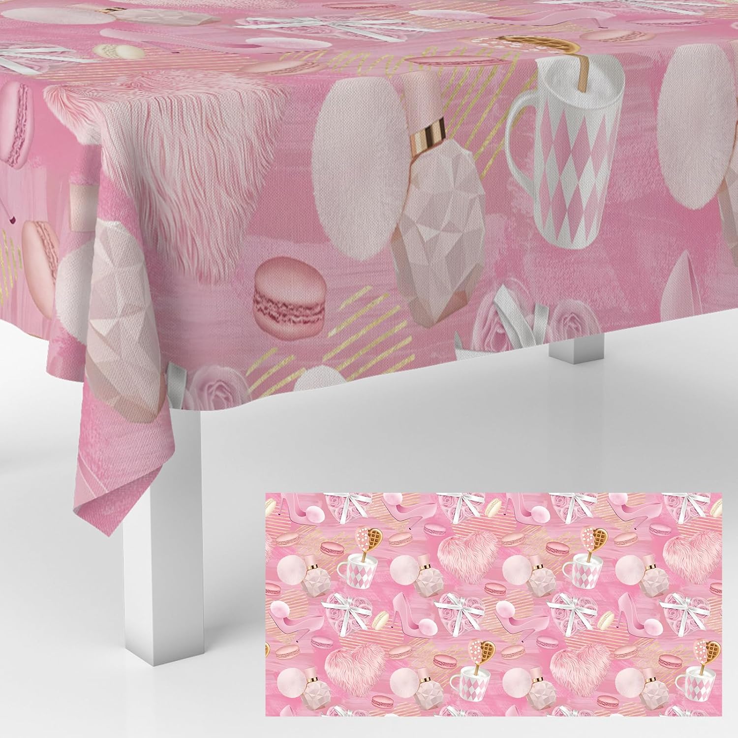 Pink Heels Tablecloths for Spa and Party Decor