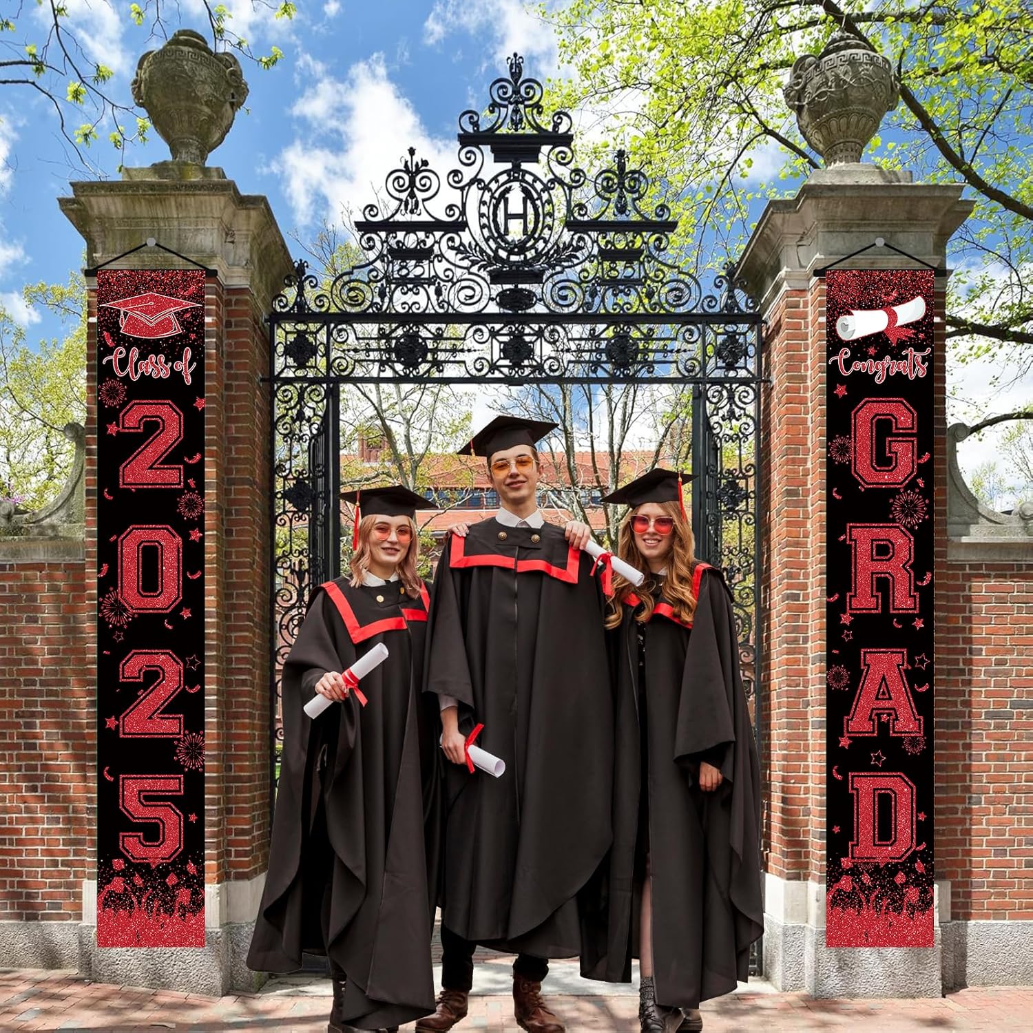 Red and Black Graduation Banner Class of 2025