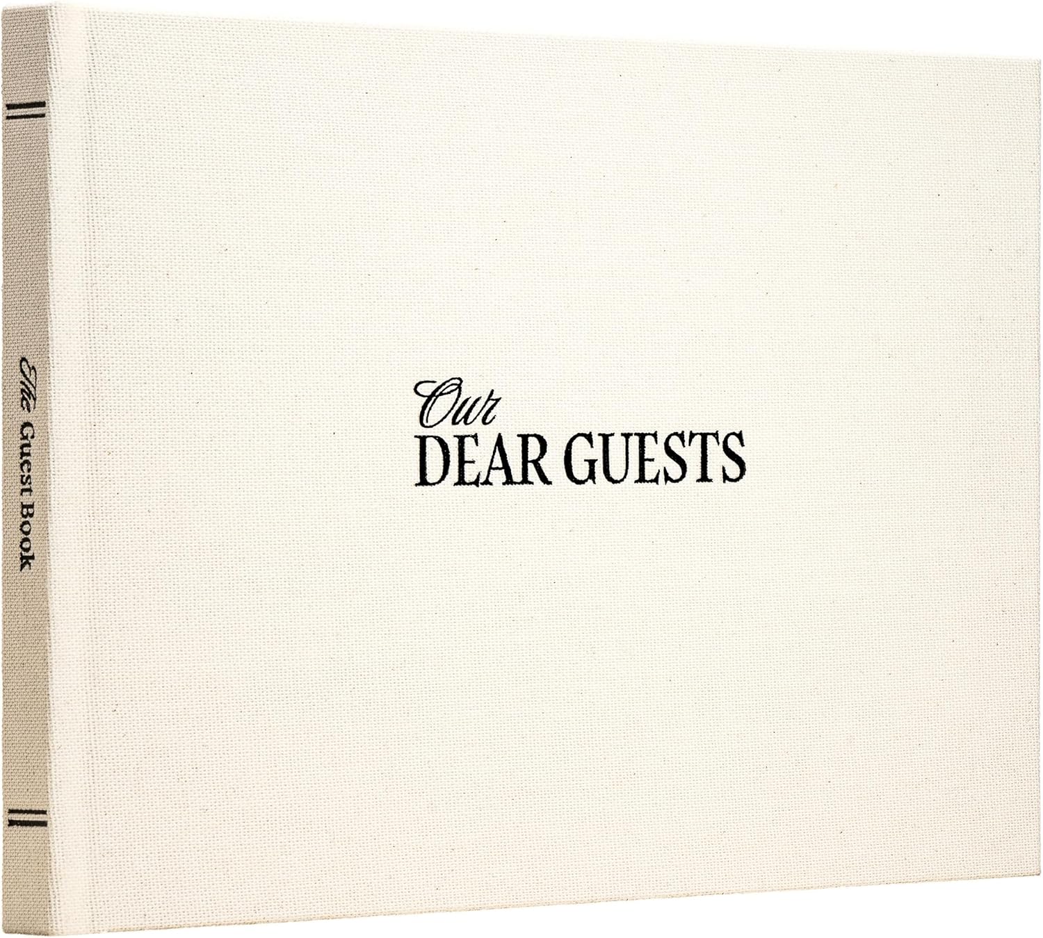 Kunitsa Co Wedding Guest Book with Oat Linen Cover