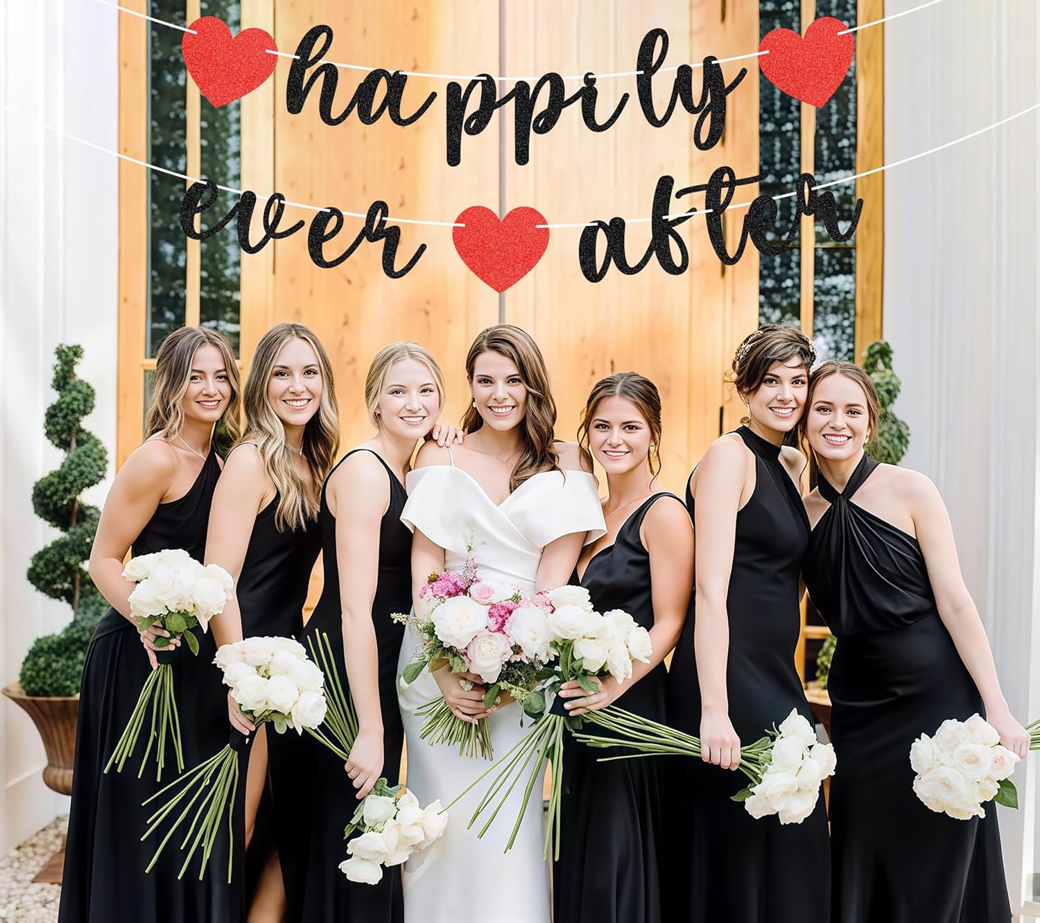 Pre-Strung Happily Ever After Banner for Wedding