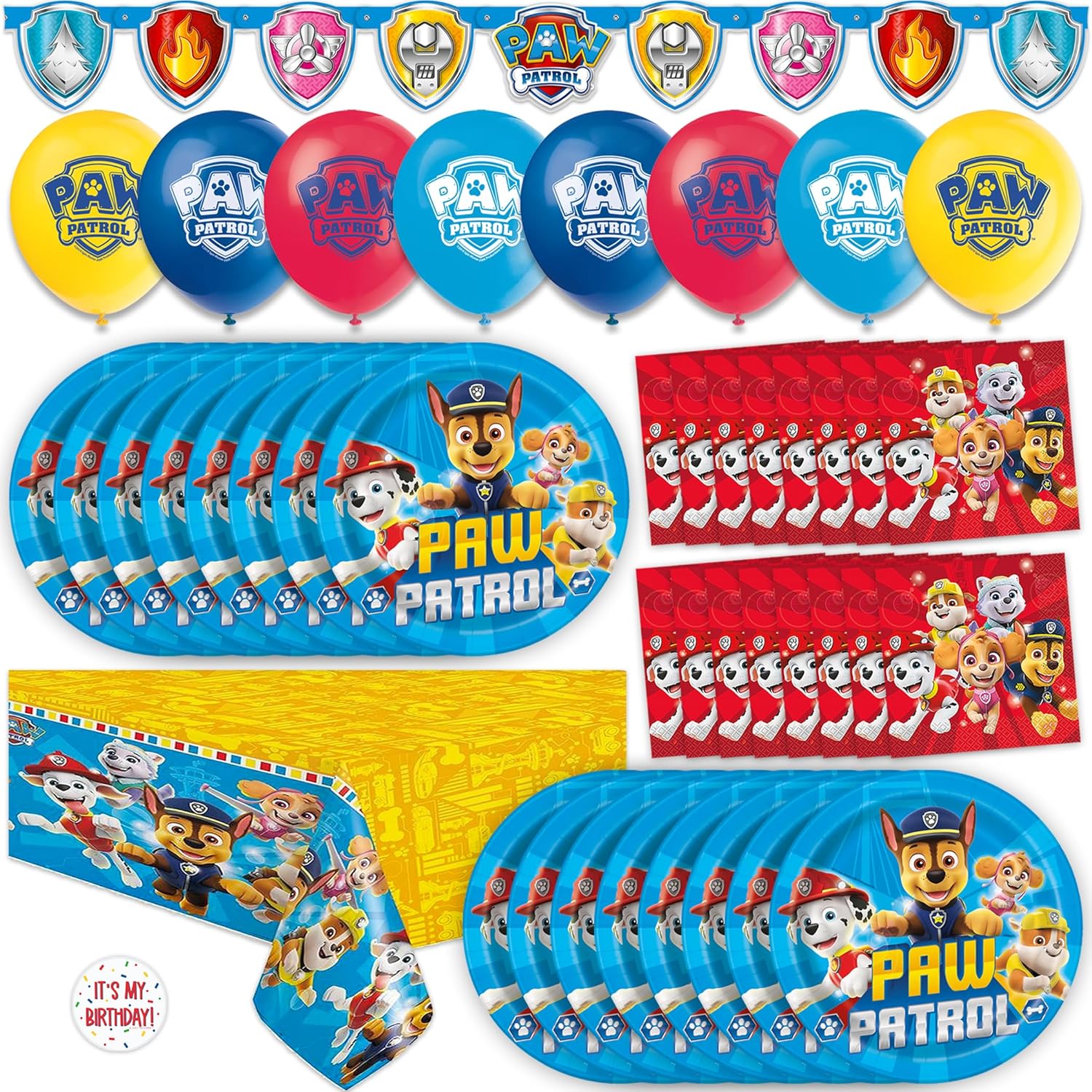 Paw Patrol Birthday Decorations for 16 Guests