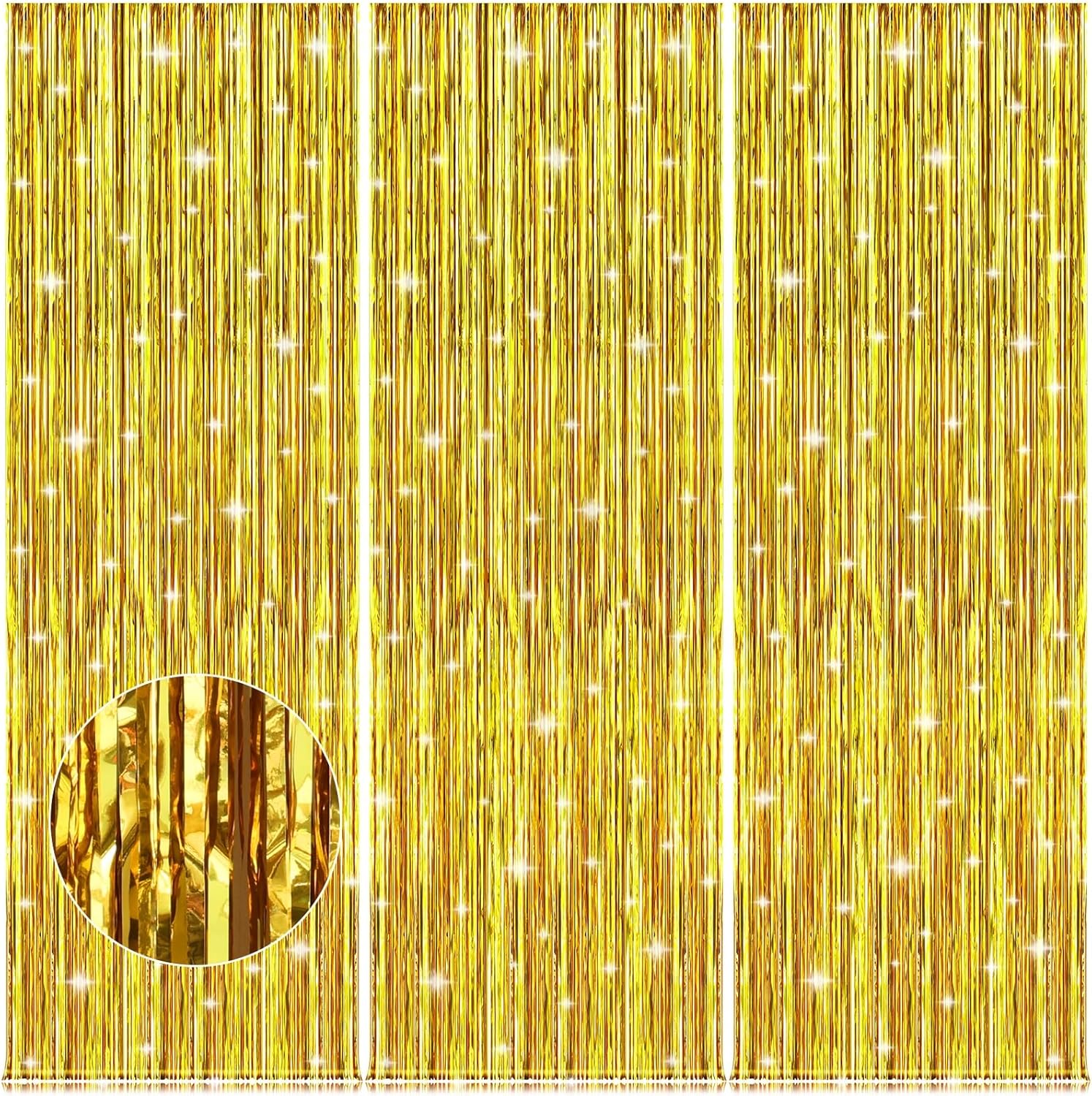 Accevo Gold Foil Streamers 3 Pack Decorations