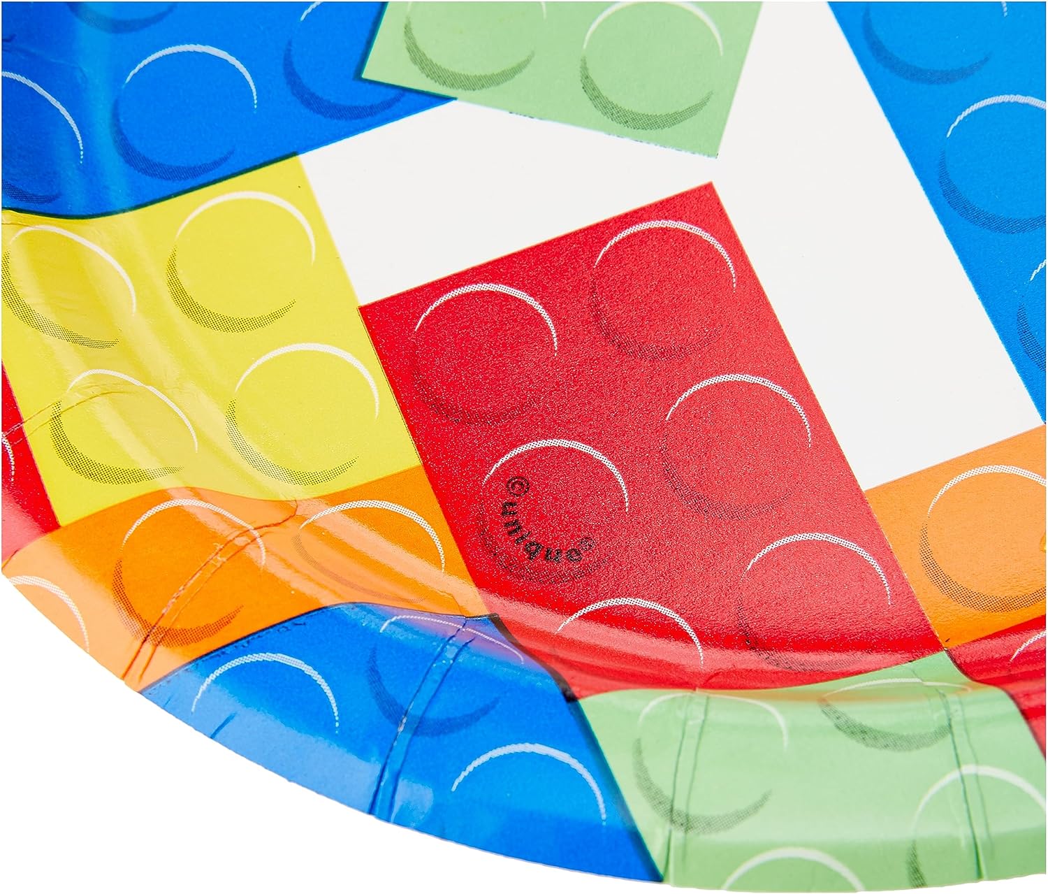 Bold Bright Building Blocks Dessert Plates Pack of 8