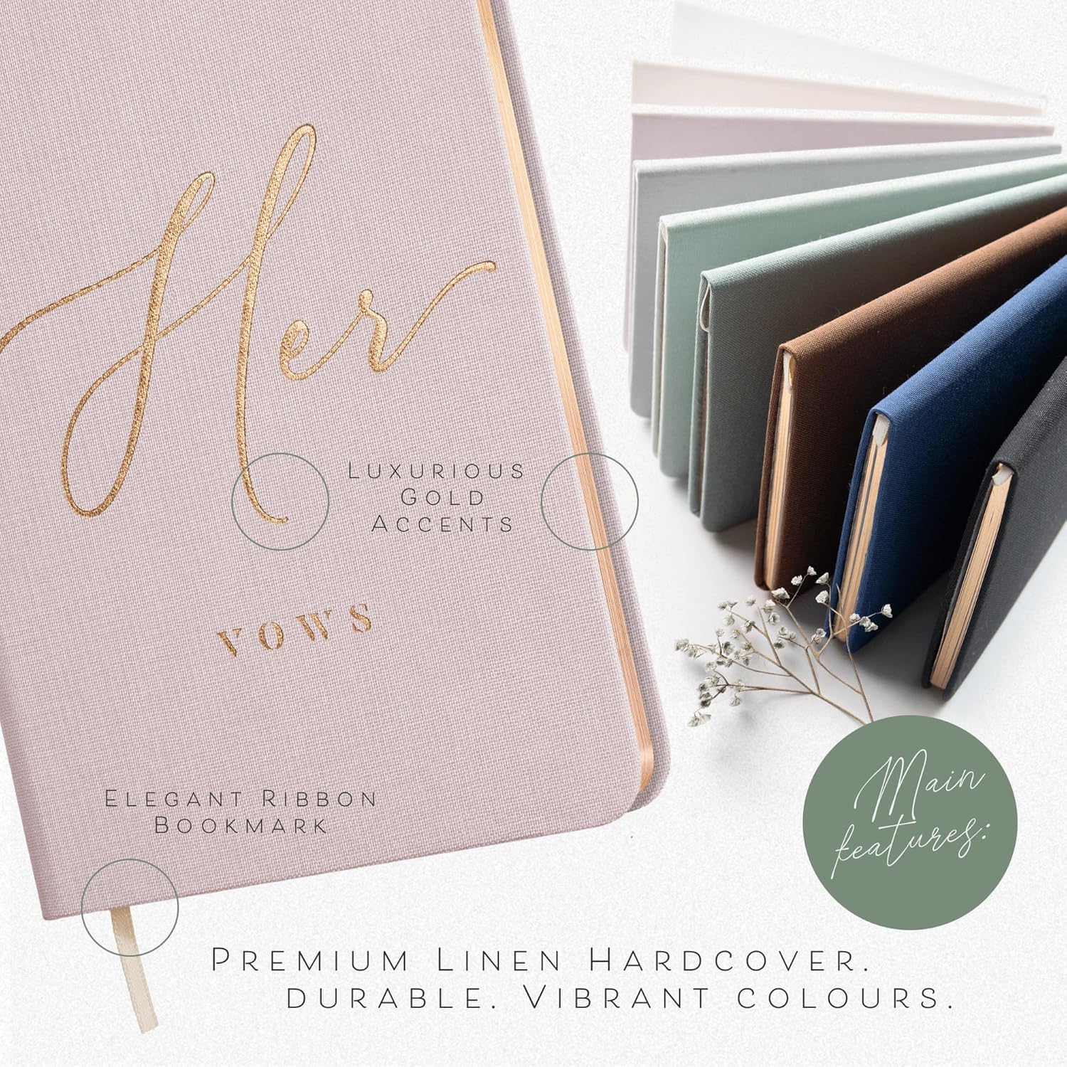 ARTESORI Vow Books His and Hers Blush Grey