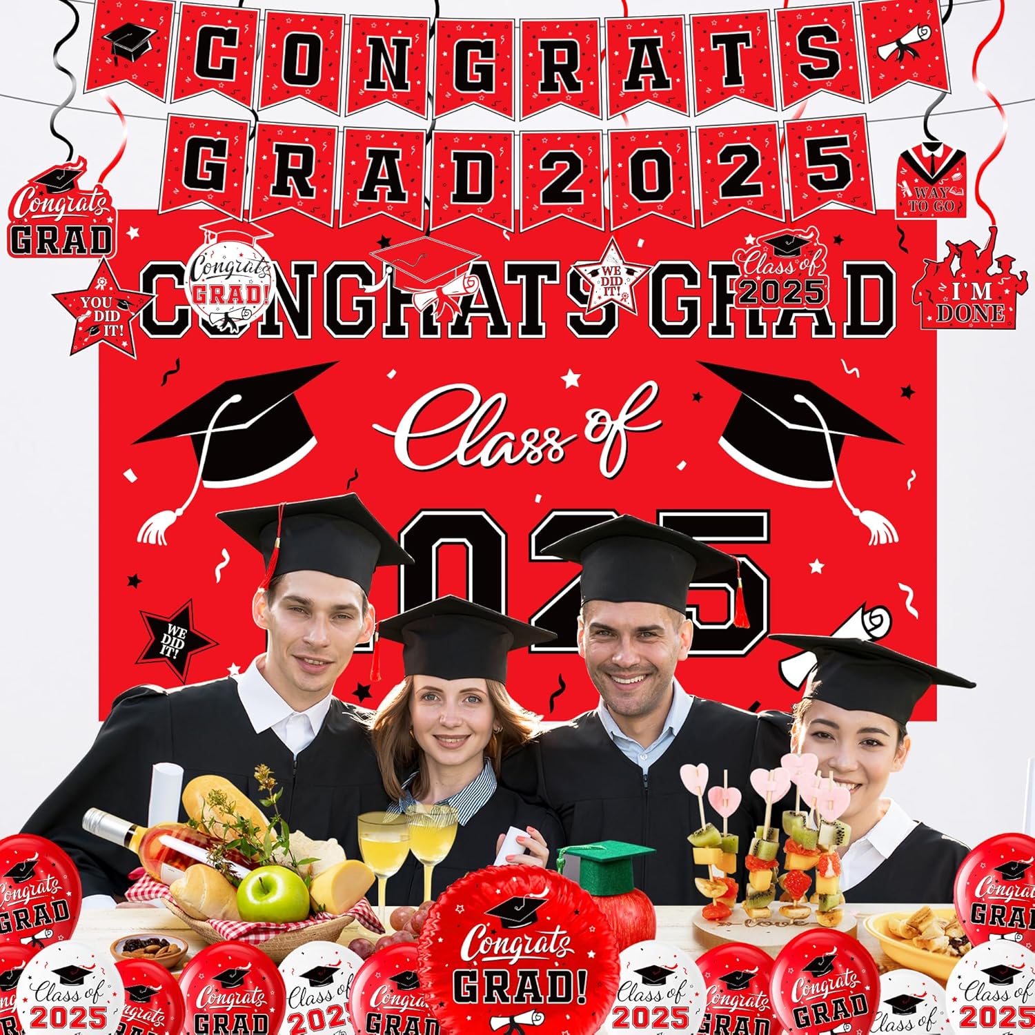 Class of 2025 Graduation Decorations Set