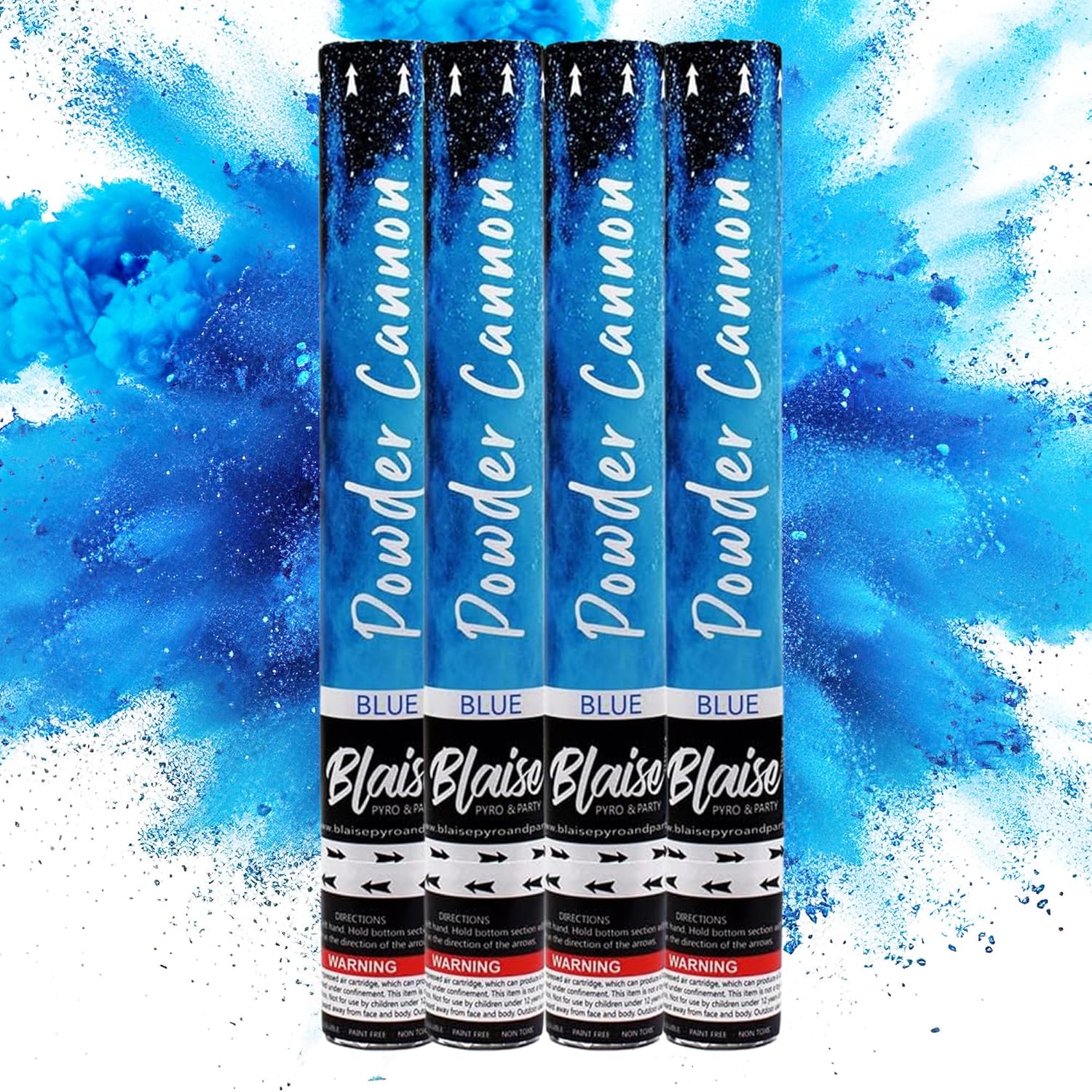 Blaise Pyro Party Blue Powder Poppers - 16 4 Pack for Celebrations